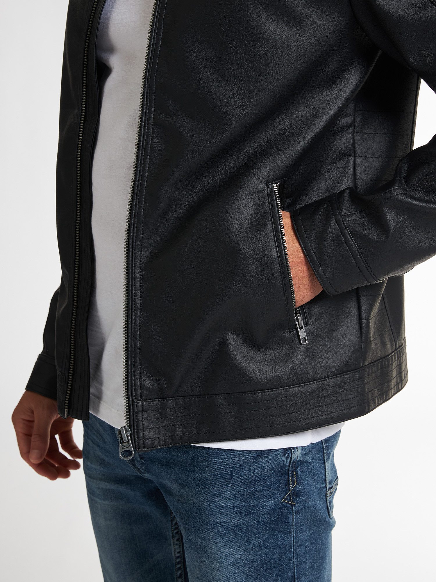 Petrol Industries Winterjacke PU Bikerjacke Maverick