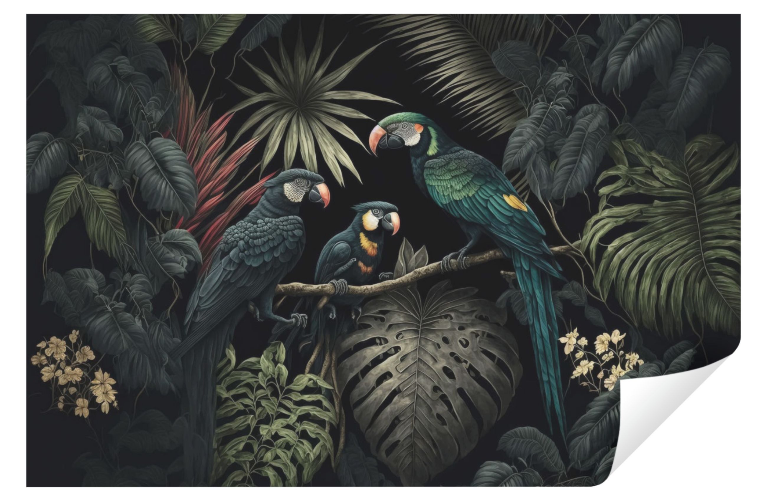 Wallarena Fototapete Papageien Dschungel Vlies Tapete Wohnzimmer Schlafzimm günstig online kaufen