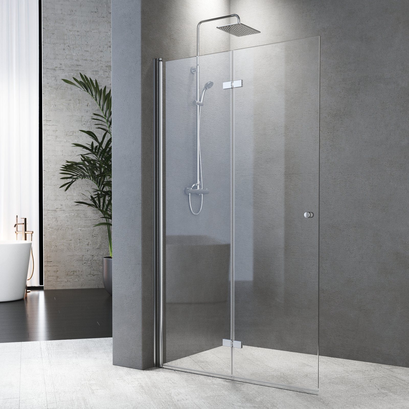 Boromal Duschwand Duschabtrennung faltbar für dusche günstig online kaufen