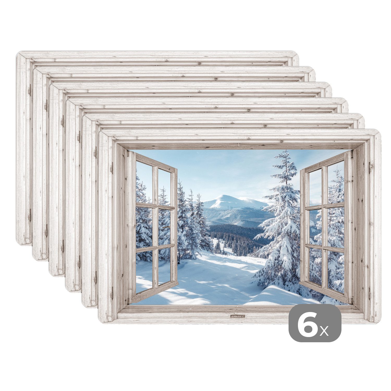 MuchoWow Platzset Durchsichtig - Winter - günstig online kaufen