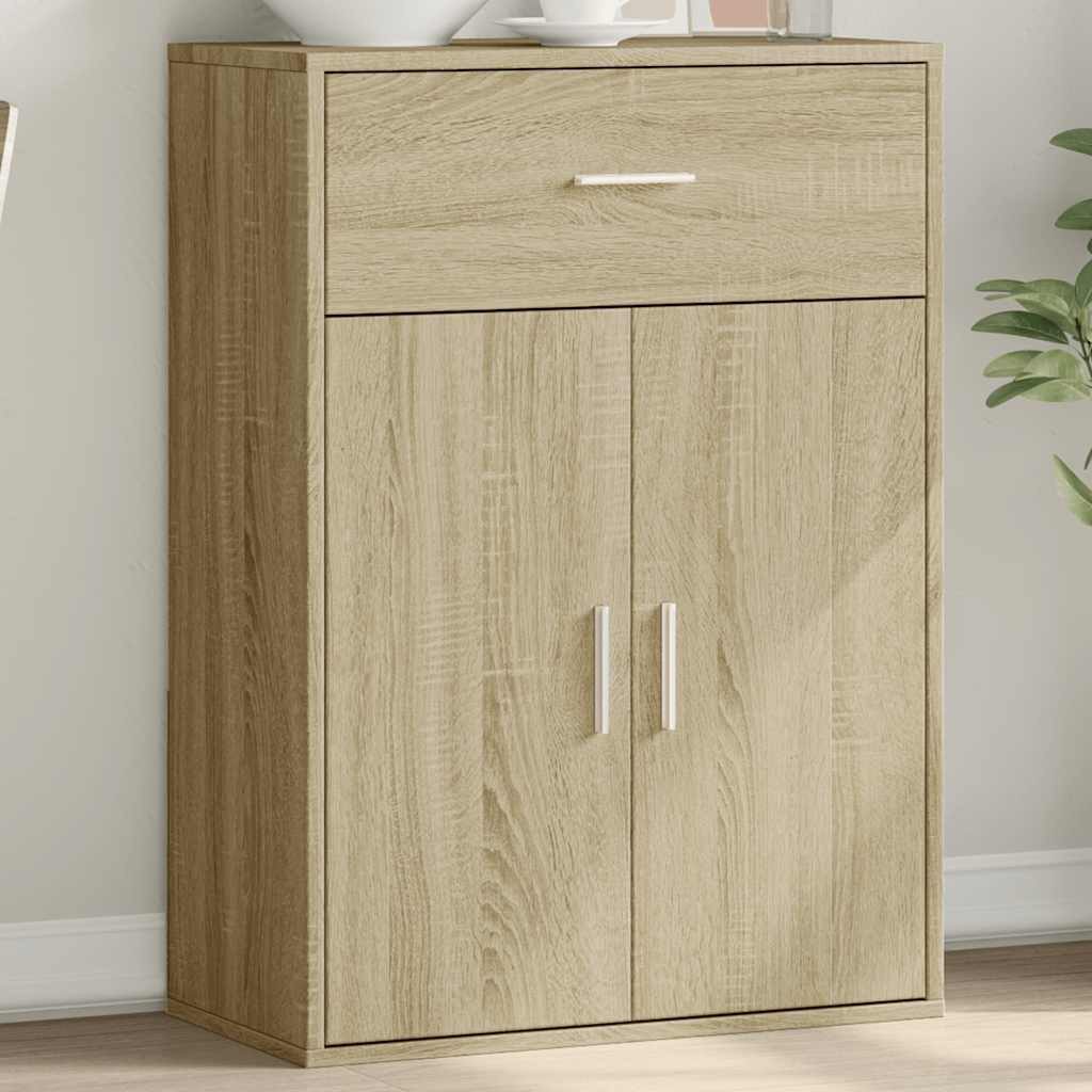 furnicato Sideboard 60 x 30 x 84 Sonoma-Eiche (1 St), Stabiler Aufbewahrungsschrank mit Ablagefläche für dein Wohnzimmer