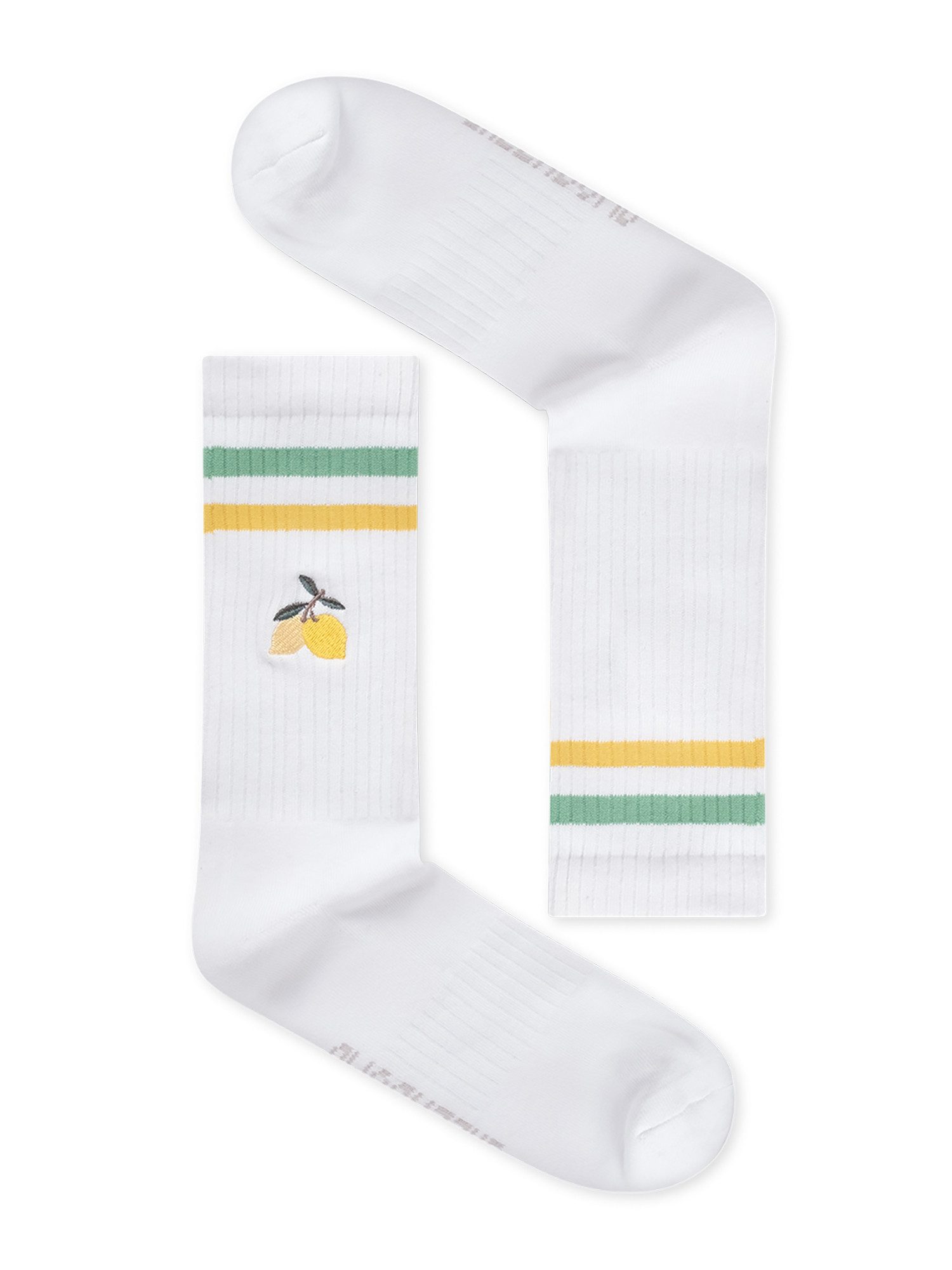 GreenBomb Socken Tennis Socks Lemon sportlicher Ripp-Schaft, hoher Stretch-Anteil, hoher Schaft