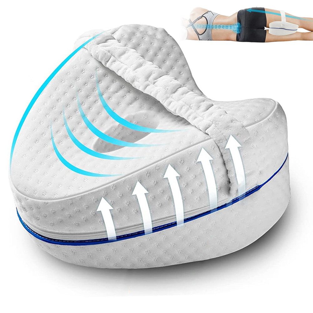 AKKEE Kniekissen Orthopädisches Balancekissen ergonomisches Seitenschläferkissen, Schlafkissen für optimale Unterstützung