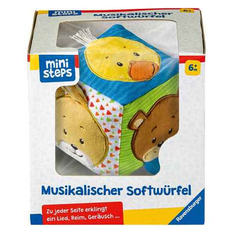 Ravensburger Greifspielzeug ministeps® Musikalischer Softwürfel, mit Sound, FSC® - schützt Wald - weltweit