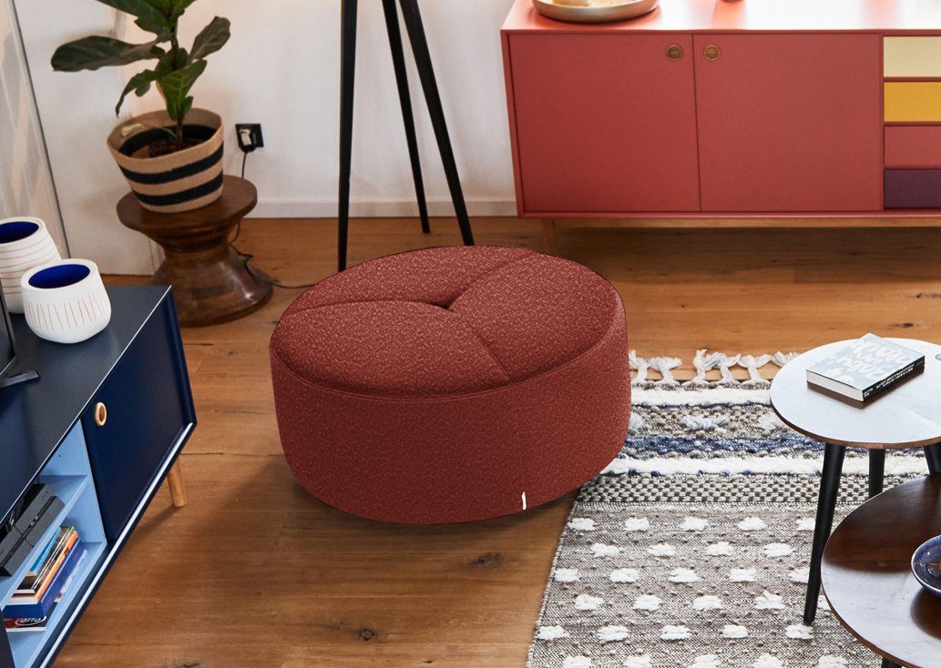 Steppung 90 ø TOM Pouf cm mit HOME PURE, im Sitz, TAILOR DROP