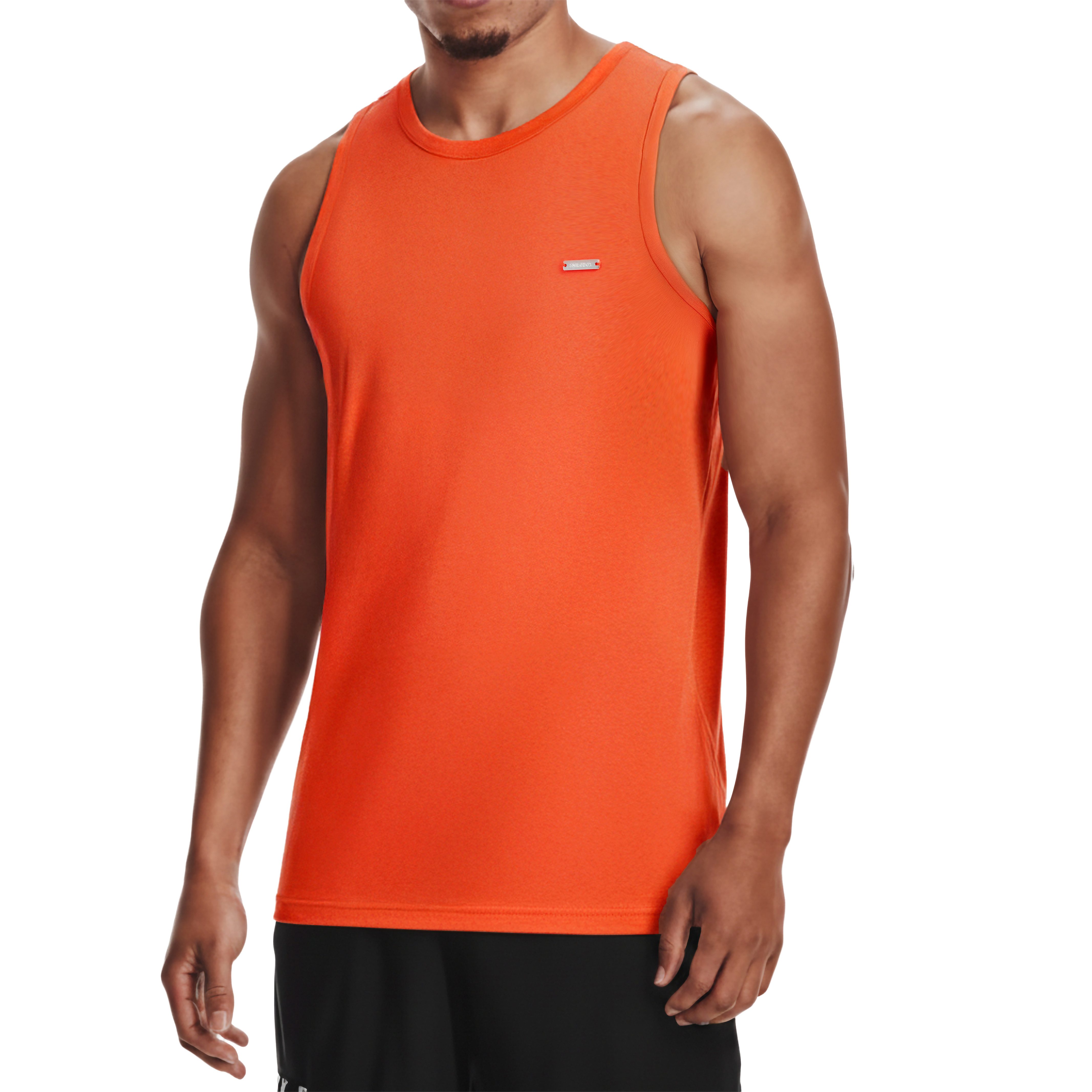 Smilodox Tanktop Arian, ärmelloses Muskelshirt mit Rundhals & Metall-Logo, Training Unterhemd classic Schnitt, Stringer weiches Material, Freizeit Sommer