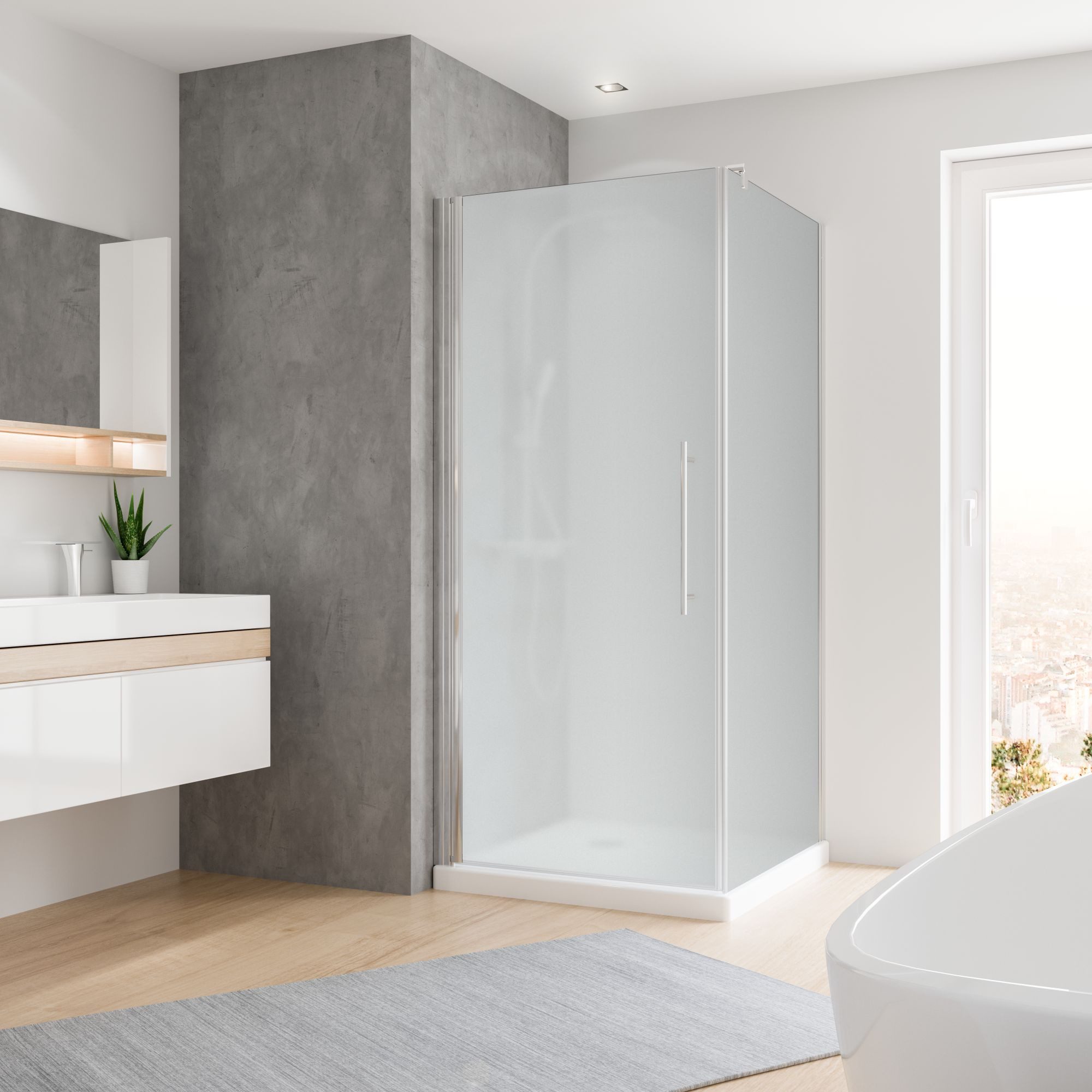 Schulte Eckdusche Drehtür mit Seitenwand, Höhe: 190 cm, BxT: 90x90 cm, Sich günstig online kaufen