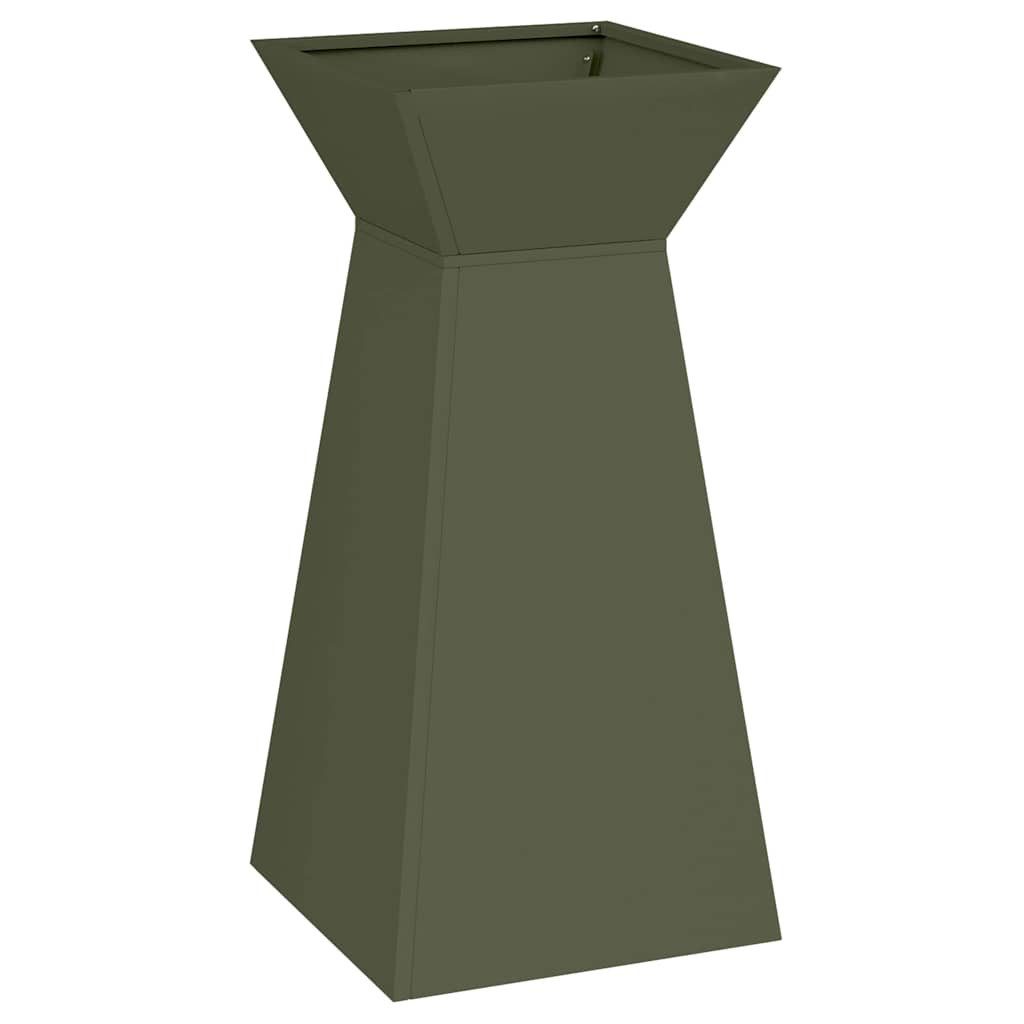 vidaXL Blumentopf Säulen Pflanzer Olivgrün 35 günstig online kaufen