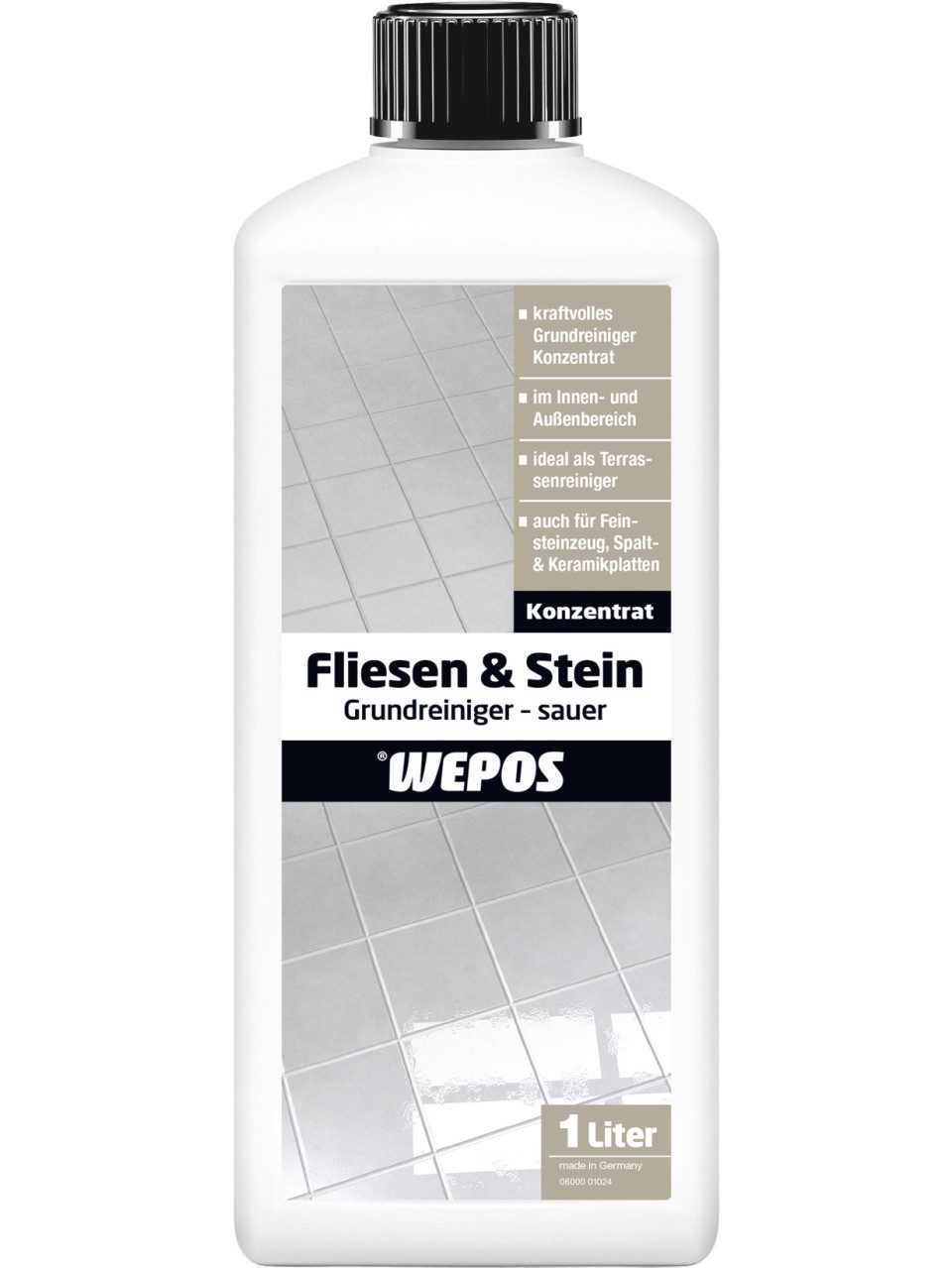 WEPOS CHEMIE GMBH Wepos Fliesen- und Steinreiniger 1 L Vinyl- und Designbodenreiniger