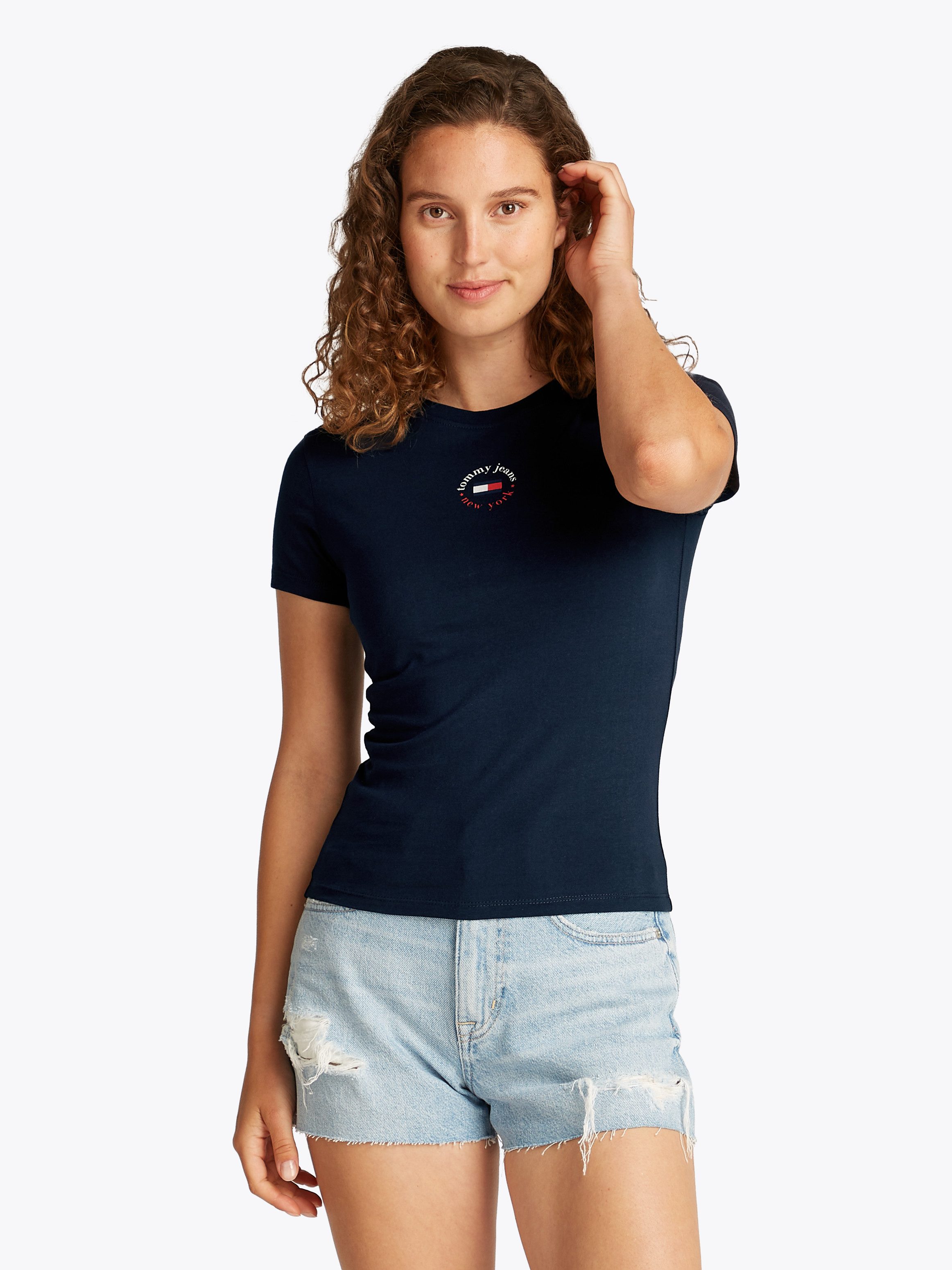 Tommy Jeans T-Shirt TJW SLIM ESSENTIAL LOGO 2 TEE mit Logoschriftzug günstig online kaufen