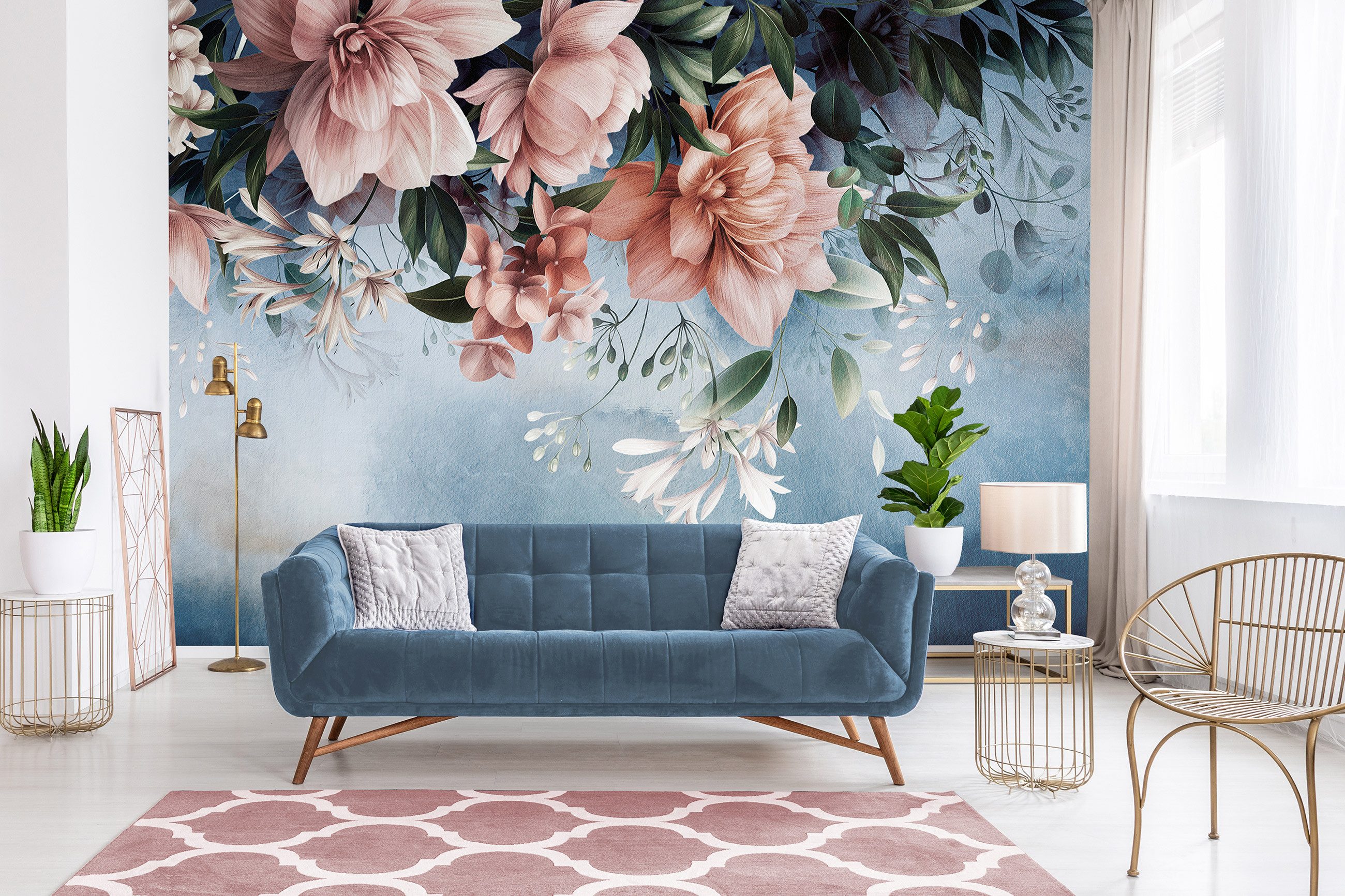 Wallarena Fototapete Blumen Blätter Vlies Tapete günstig online kaufen