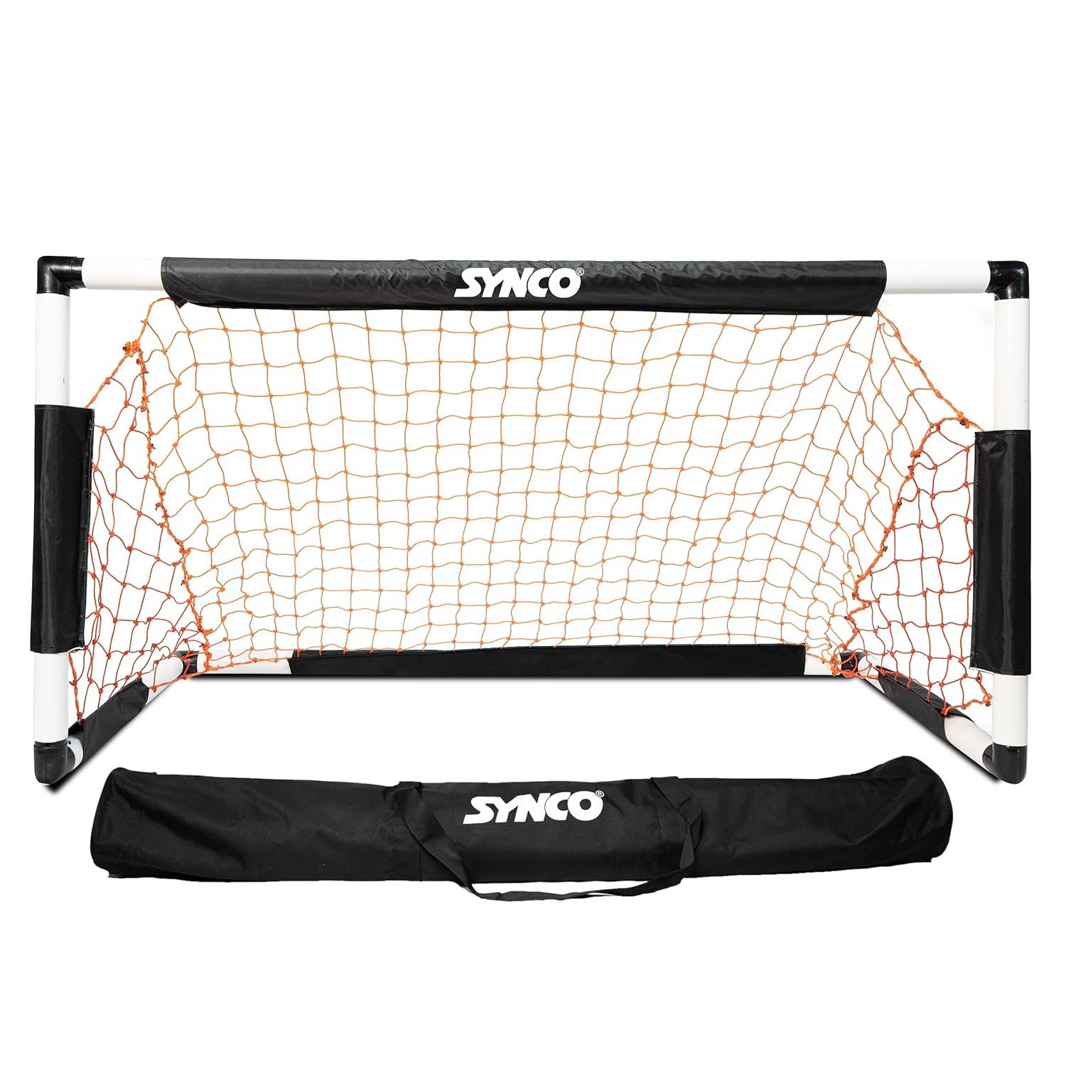 Fußball Synco Fußballtor 120x60 cm für Kinder – Tragbares Tor mit Tasche 1041