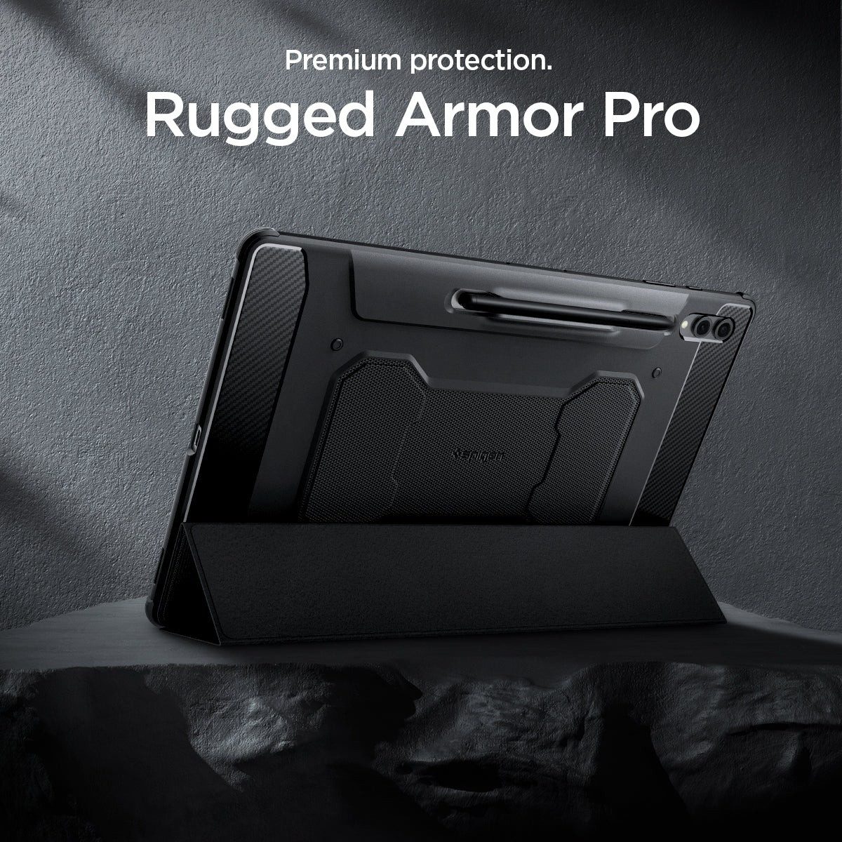 Spigen Tablet-Hülle Tablet Schutz Hülle für Samsung Galaxy Tab S10 / S9/ S8 Ultra Case 14,6 Zoll, Militärzertifizierter Fallschutz, Air Cushion Technology®,S Pen-Halter