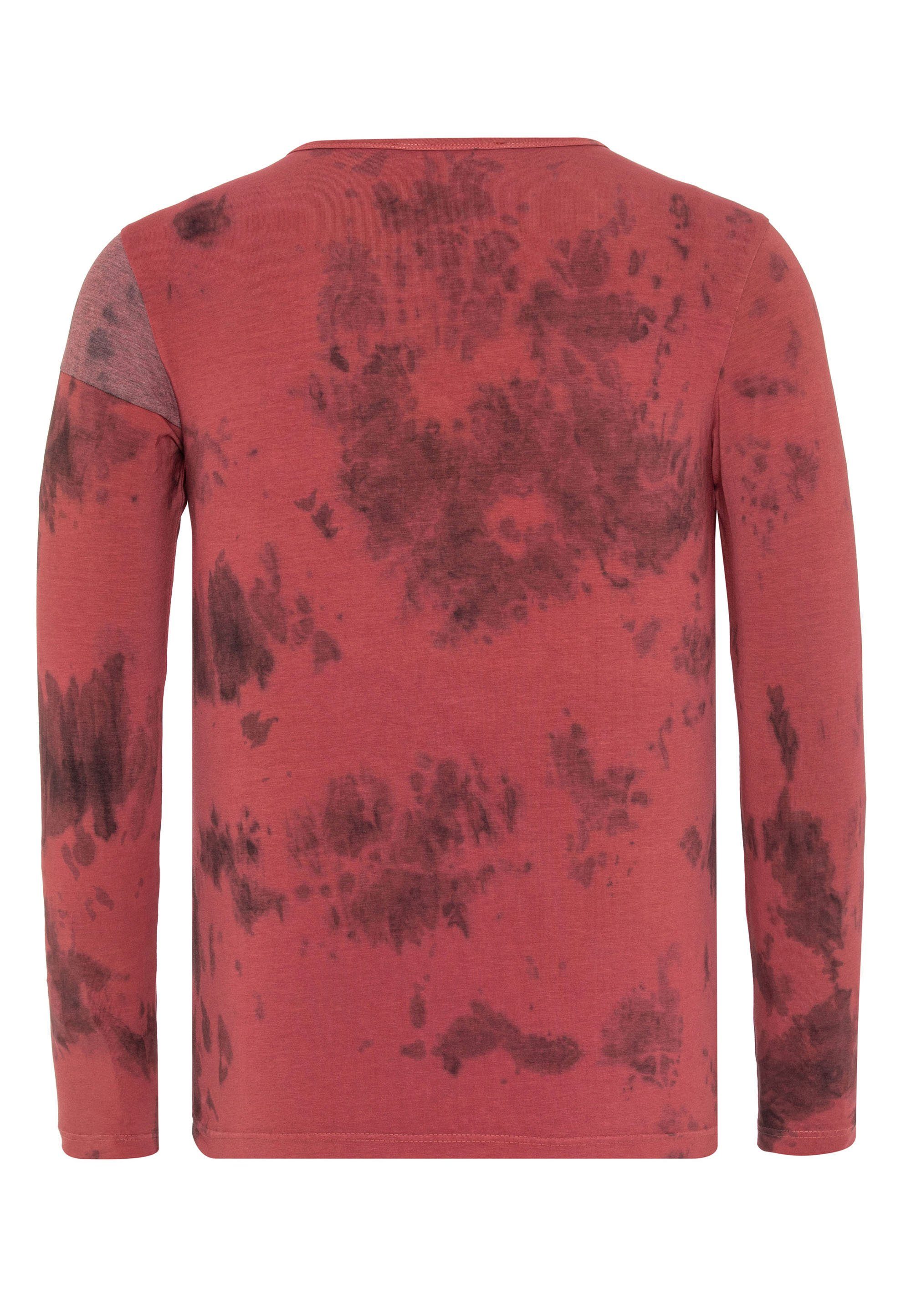 Allover-Musterung & Cipo rot Baxx toller Langarmshirt mit