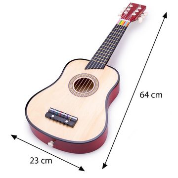New Classic Toys® Spielzeug-Musikinstrument Gitarre de Luxe Kindergitarre aus Holz Kinderinstrument Musikspielzeug