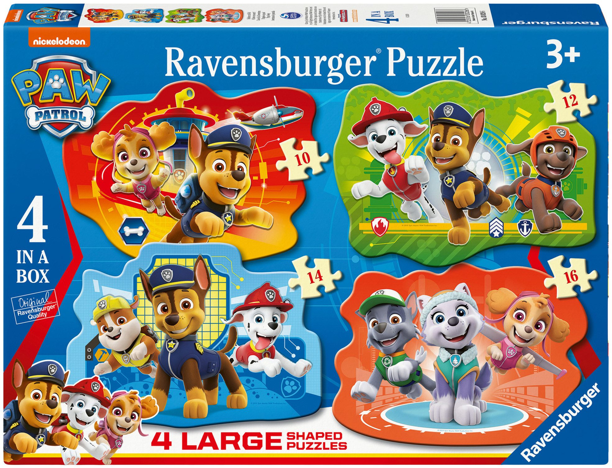 Ravensburger Konturenpuzzle Paw Patrol, Helden mit Fell, 52 Puzzleteile, Made in Europe