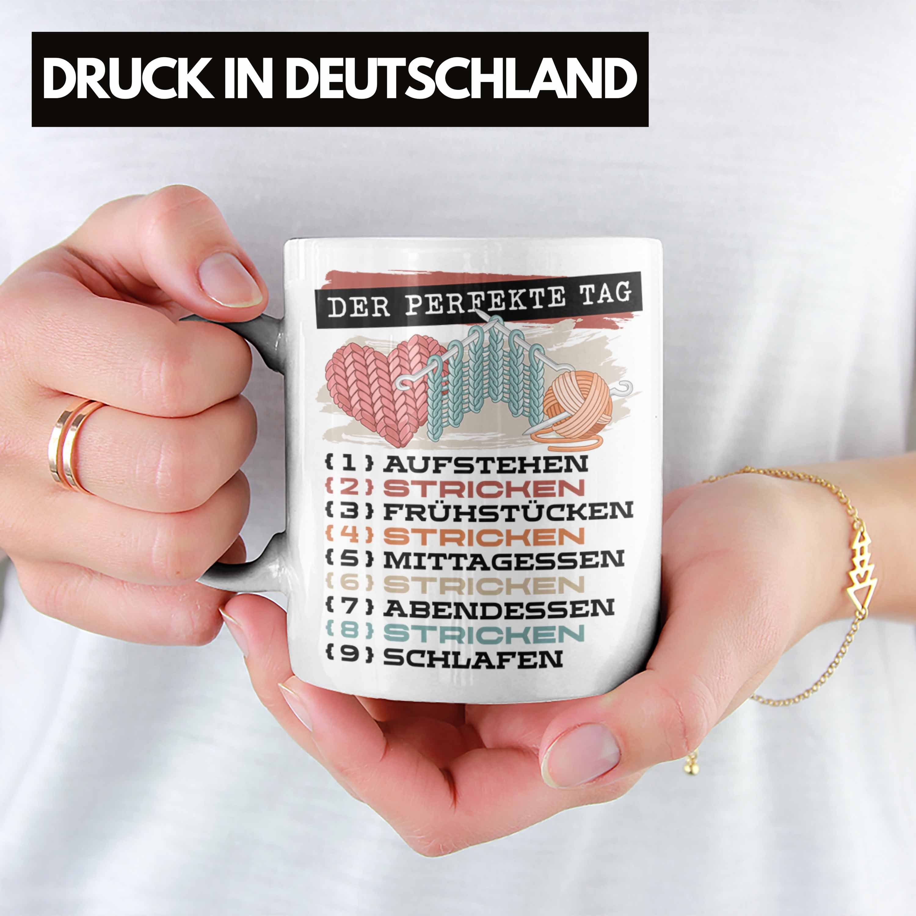 Trendation Tasse Trendation - Stricken Tasse Geschenk Becher Der Perfekte Tag Häckeln G
