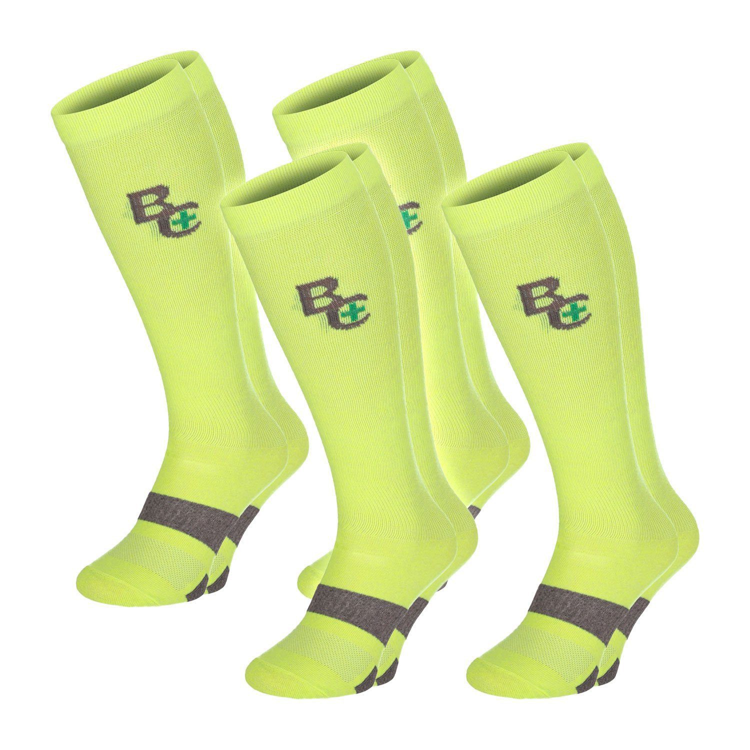 Chili Lifestyle Strümpfe 4 Paar BestCare Kompressionsstrümpfe für Damen & Herren aus Baumwolle (Set, 4-Paar, Kompressionssocken Stützstrümpfe für Sport Reise Running Regeneration) Komfortbund Kniestrümpfe Atmungsaktive Thrombosestrümpfe Unisex