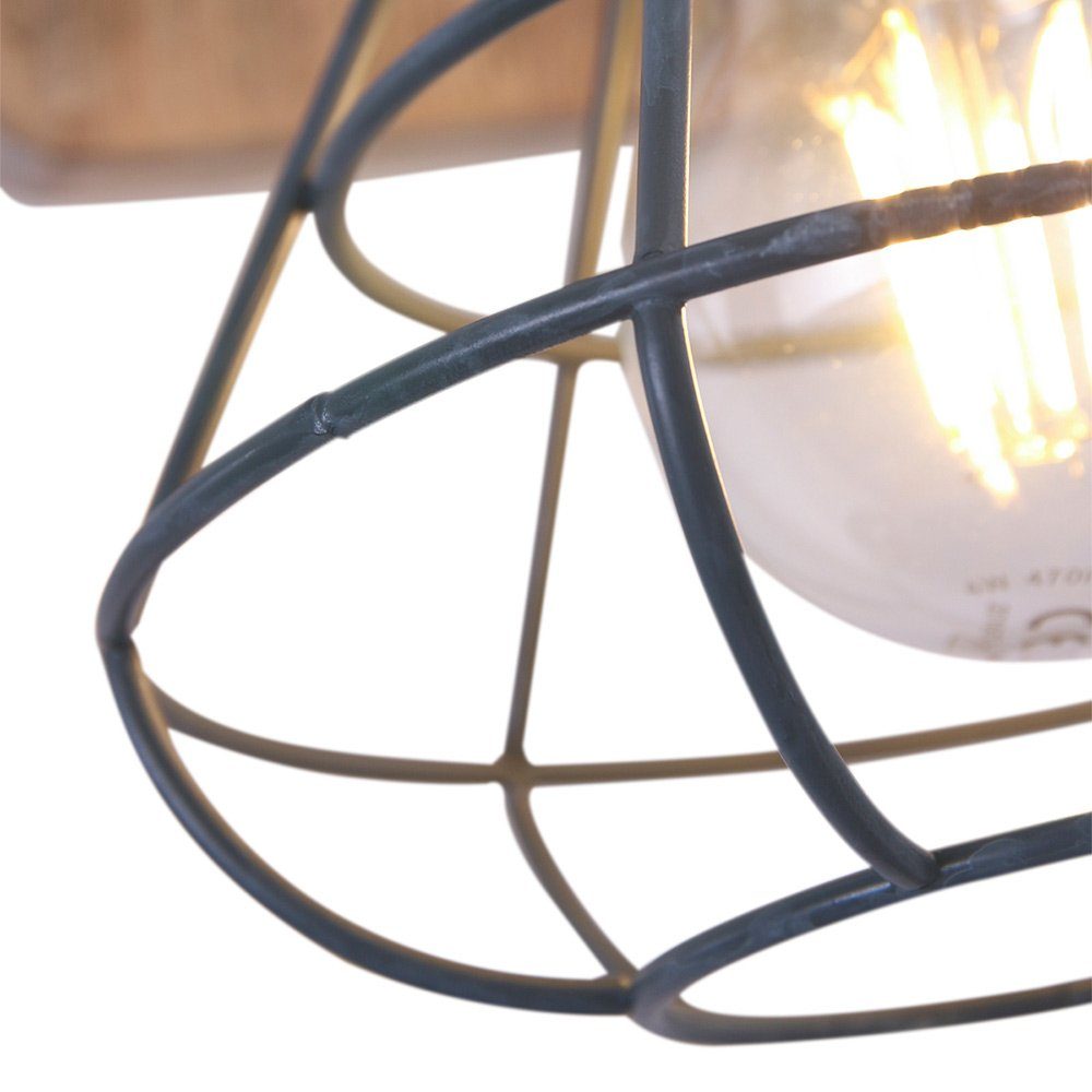etc-shop LED inklusive, Warmweiß, Wand Wandleuchte, FILAMENT Wohn Arbeits im verstellbar Zimmer Holz Strahler Lampe Leuchtmittel