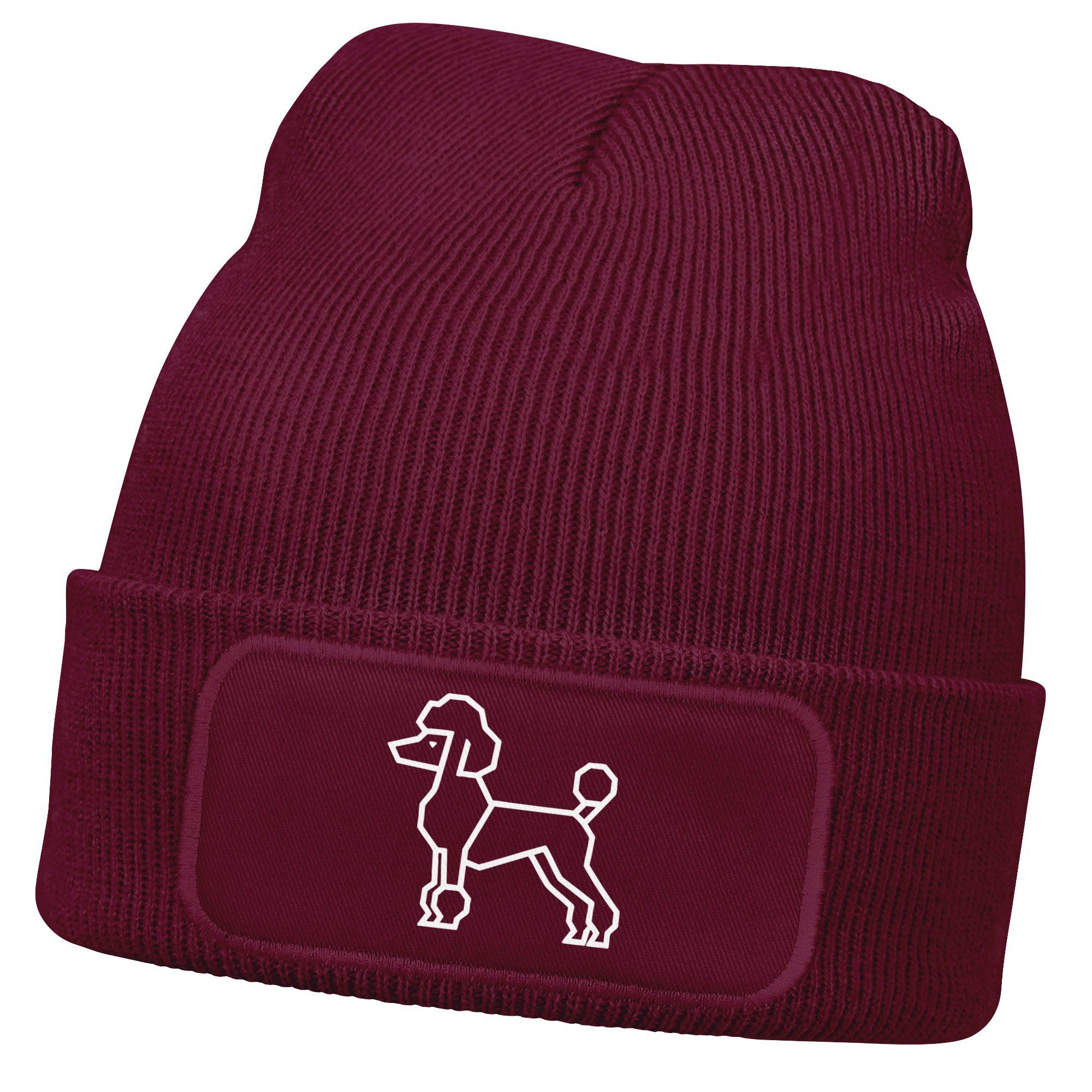 MoonWorks Strickmütze Herren Beanie Wintermütze Hund Pudel Polygon Design A günstig online kaufen
