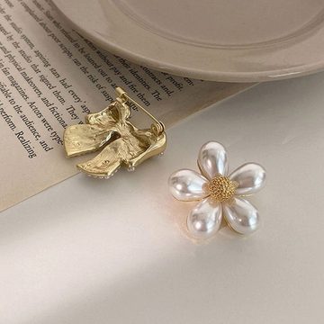 AUKUU Brosche Modische Modische Brosche mit süßer Schleife elegante Perlen, Corsage Brosche für Göttinnenmantel