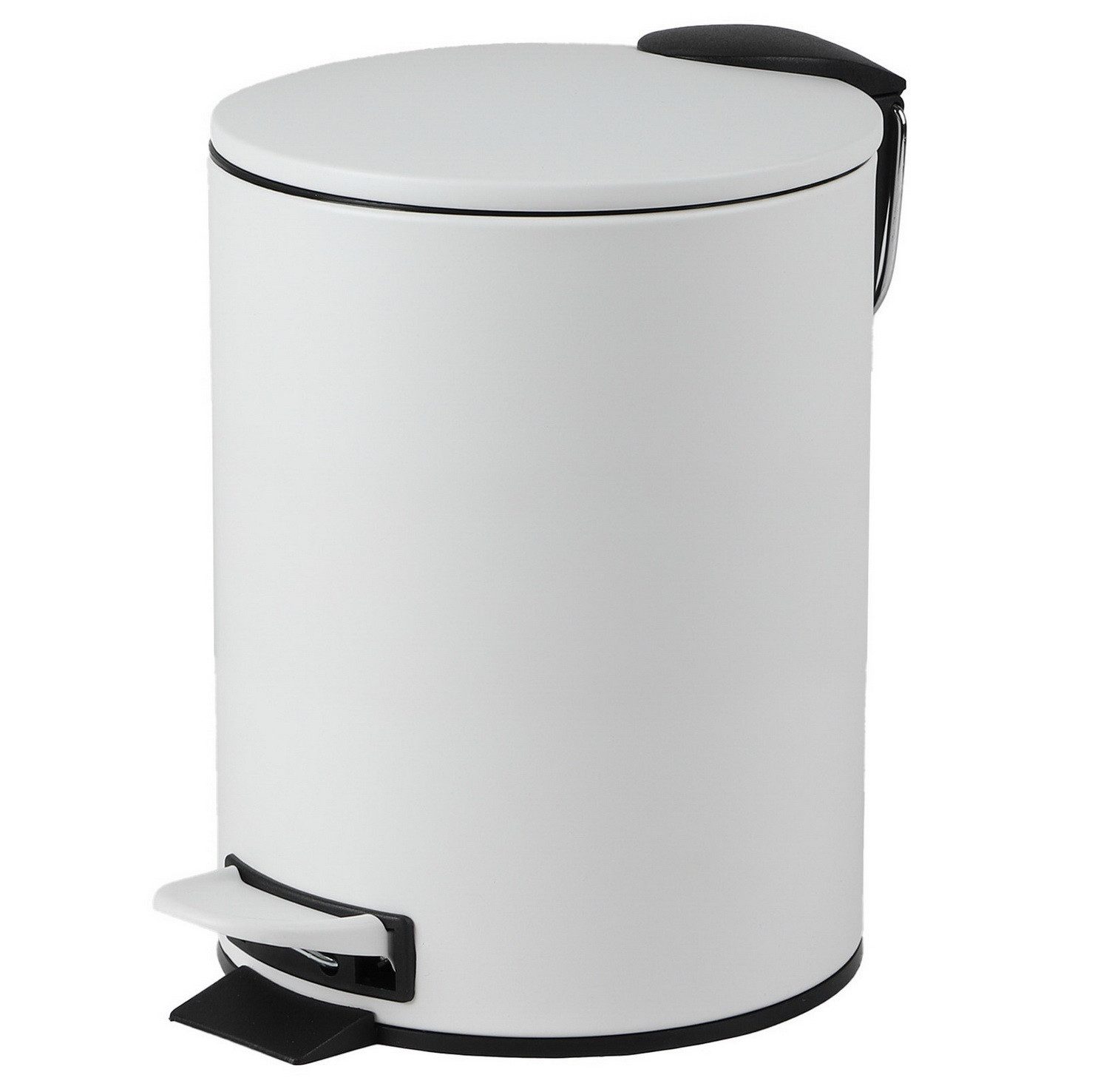 Urban Living Kosmetikeimer 3 Liter Tretmülleimer Abfalleimer Mülleimer Tretpedal Absenkautomatik, Hygienische Pedalbedienung, herausnehmbarer Eimer mit Henkel