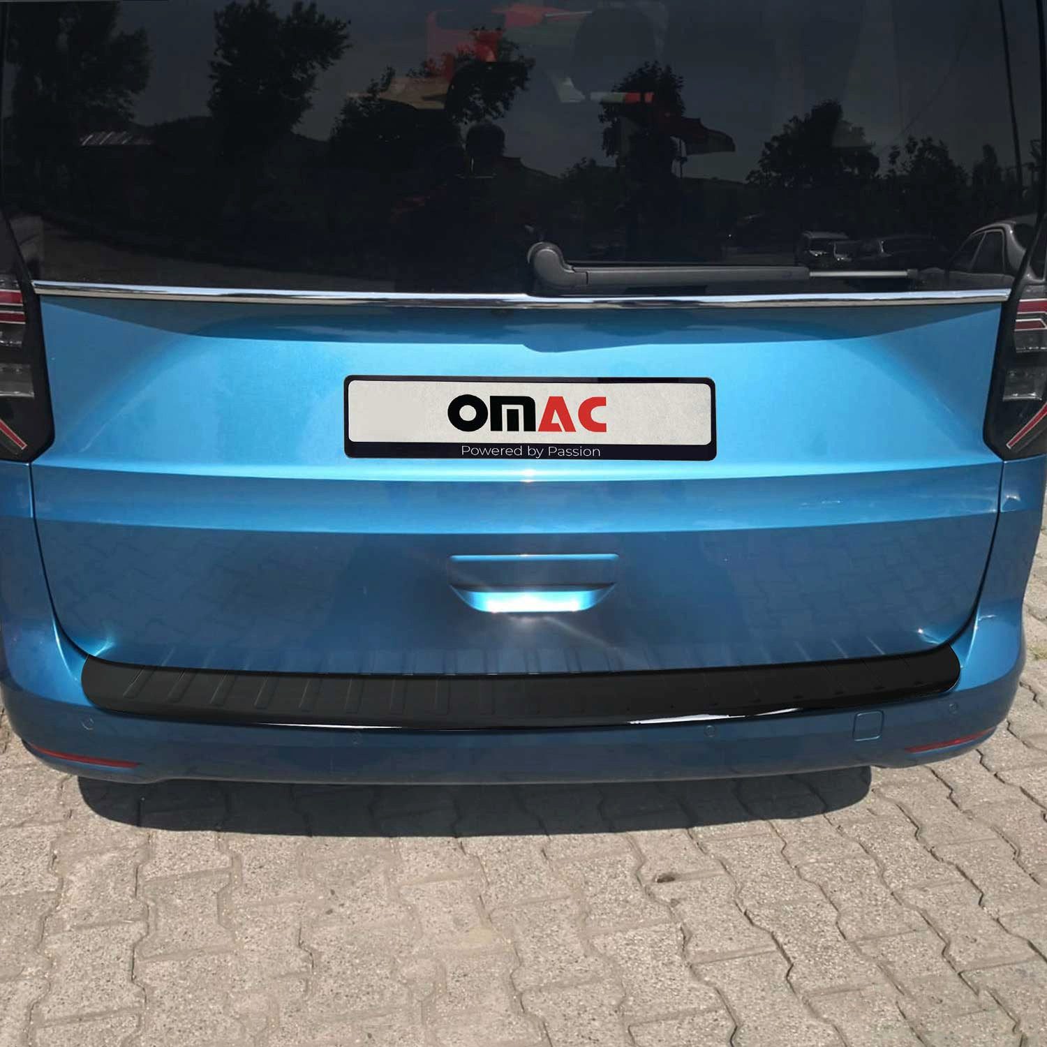 OMAC Ladekantenschutz für VW Caddy 2021-2023 Glanz Schwarz ABS 1tlg, Zubehör für VW Caddy 2021-2023, Langlebig,Einfache Reinigung,Einfache Installation,Rostbeständig