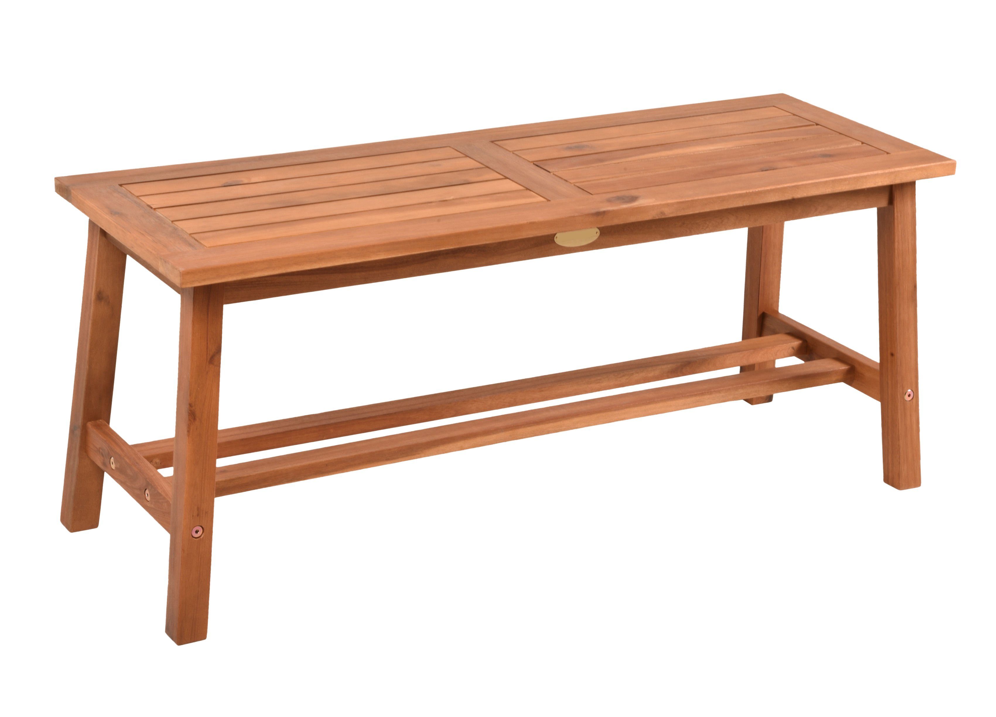 Spetebo Gartenbank Akazien Garten Bank 2-Sitzer - 100 x 35 cm (Stück, 1-St., Gartenbank), Garten Sitz Bank aus FSC Massiv Holz