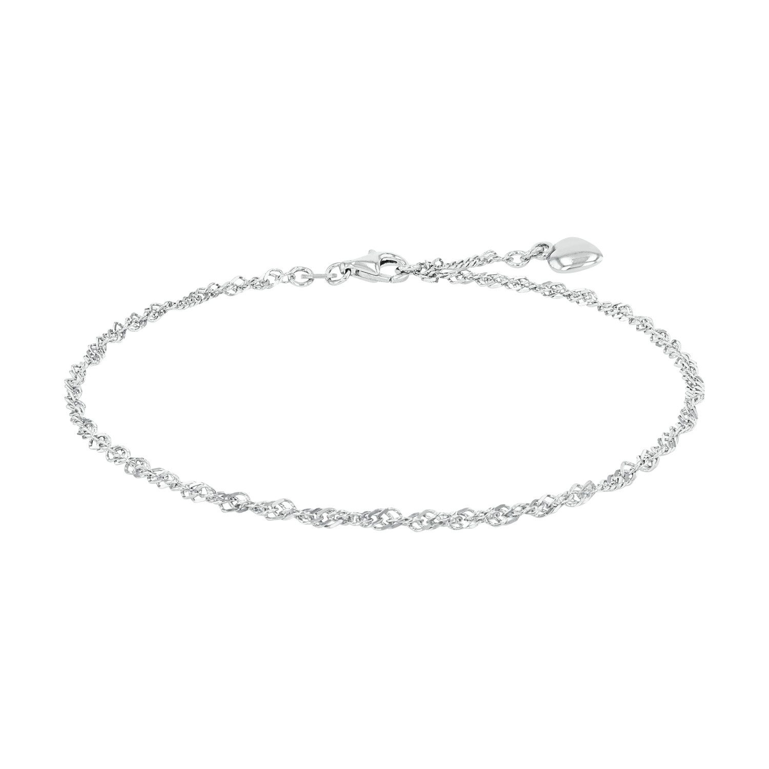 Amor Fußkette für Damen, 925 Sterling Silber, Herz (1-tlg)