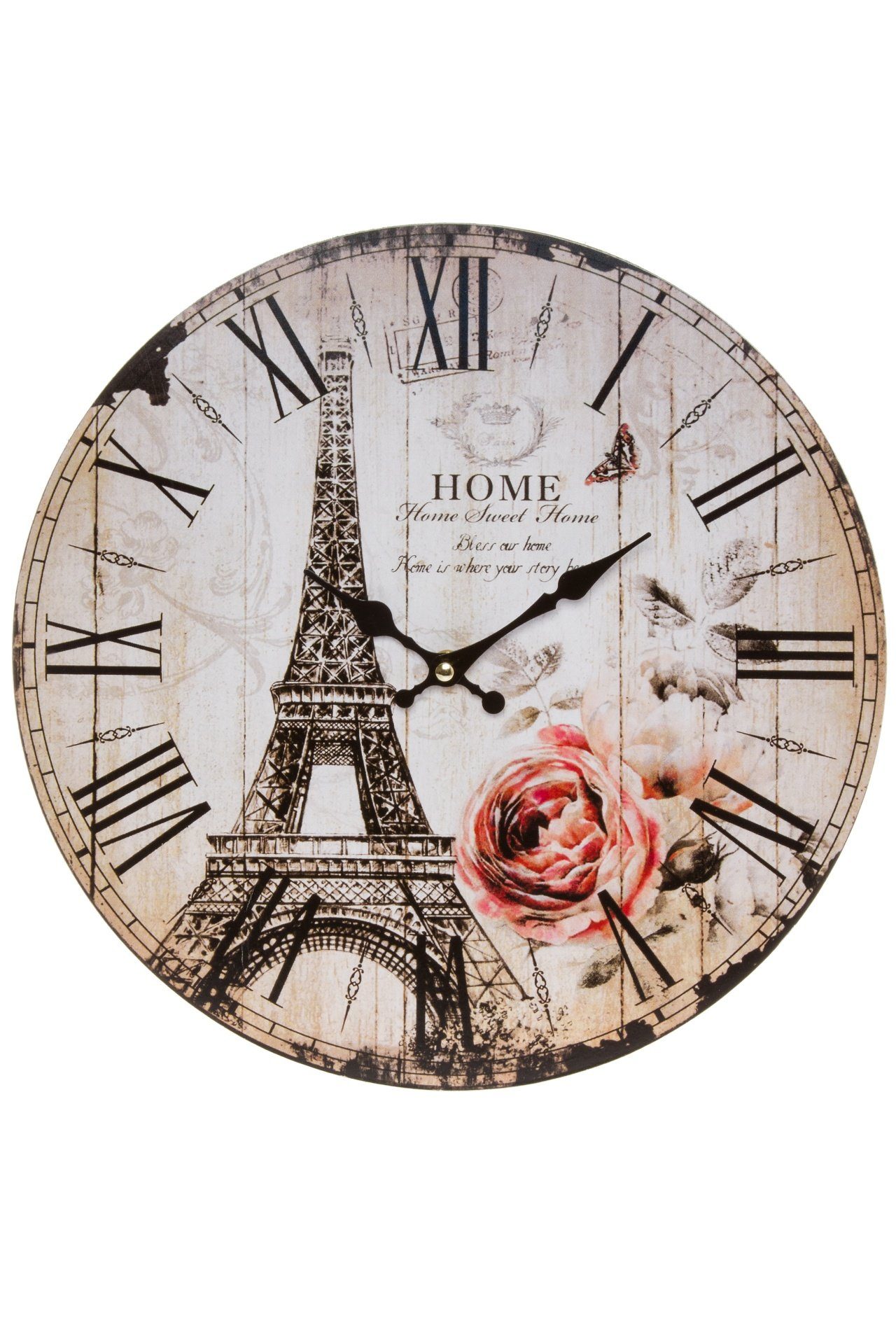 Retro Uhr Chic Retro Küchenuhr elbmöbel cm Ø 34 Home) Design Wanduhr Ziffernblatt Shabby Wanduhr Uhr Chic Holz Design Shabby Holz Küchenuhr Ziffernblatt (Wanduhr