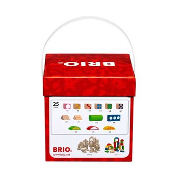 BRIO® Steckspielzeug Brio Kleinkindwelt Holz Bausteine Baustein-Box 25 Teile 30112