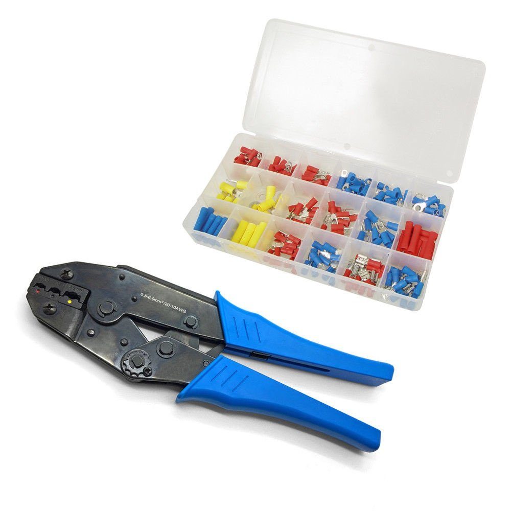 ARLI Crimpzange ARLI Handcrimpzange 0,5 - 6 mm² + Kabelschuhe Sortiment 175 teilig Set