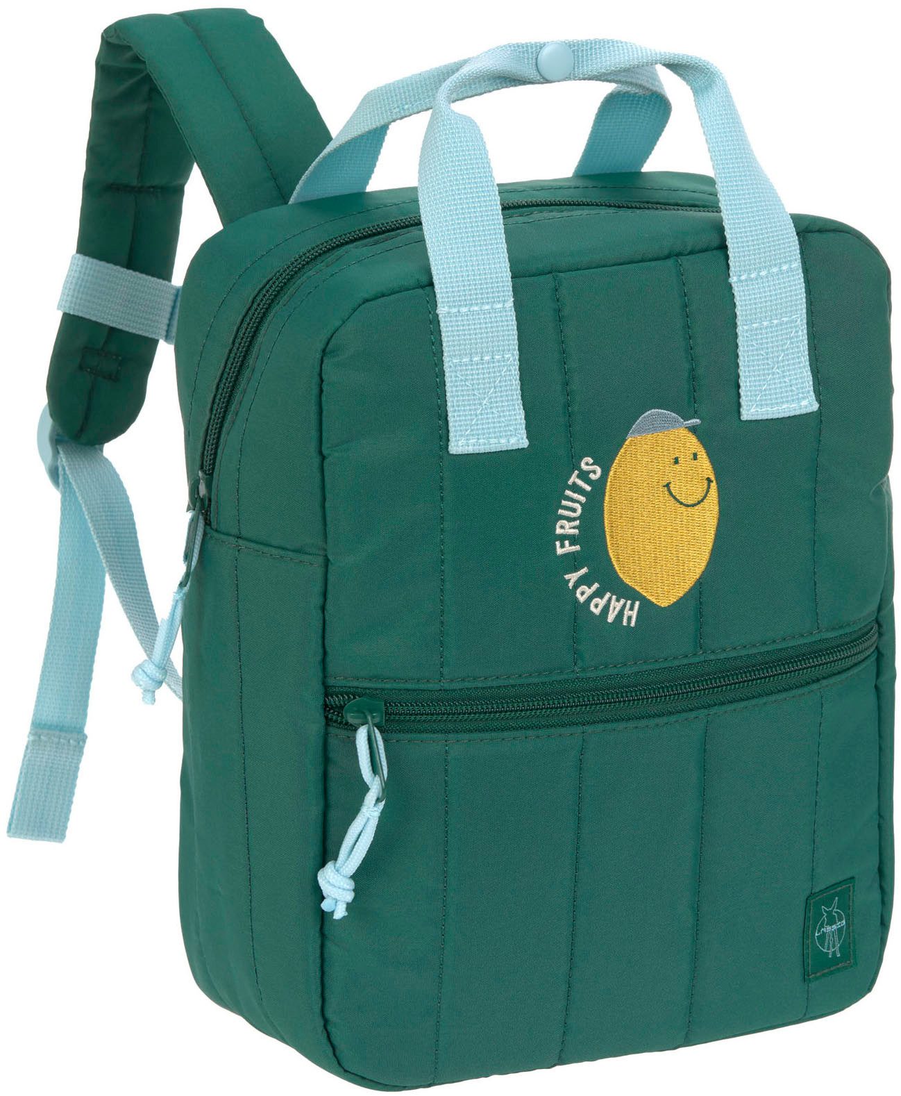 LÄSSIG Kinderrucksack Happy Fruits Mini Square Backpack Zitrone