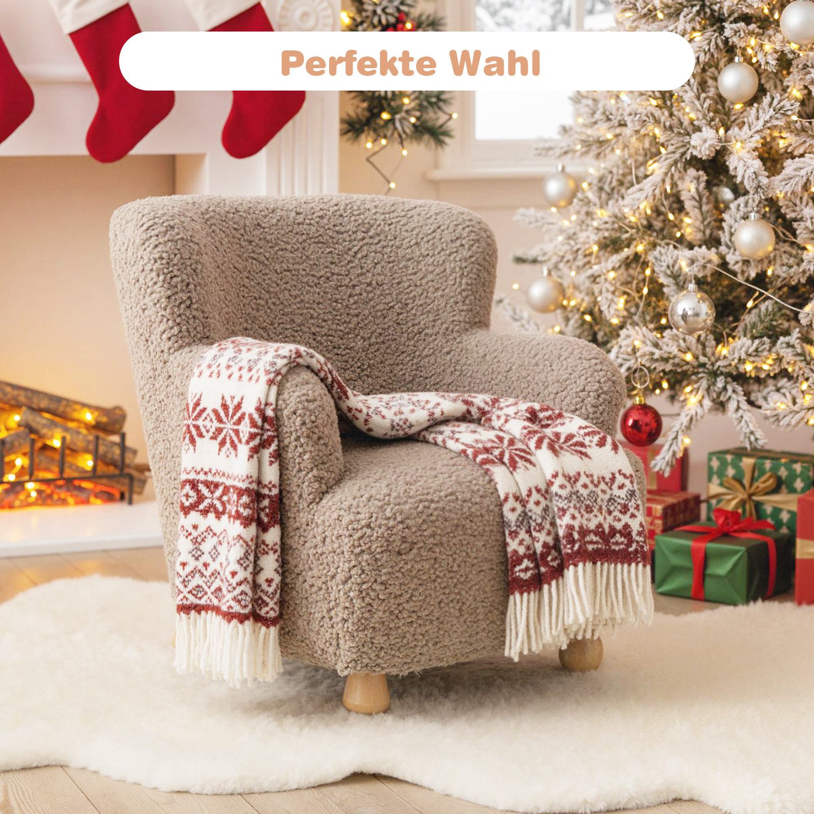 COSTWAY Kindersofa, Kindersessel mit Rückenlehne & Holzbeinen, Kinderstuh günstig online kaufen