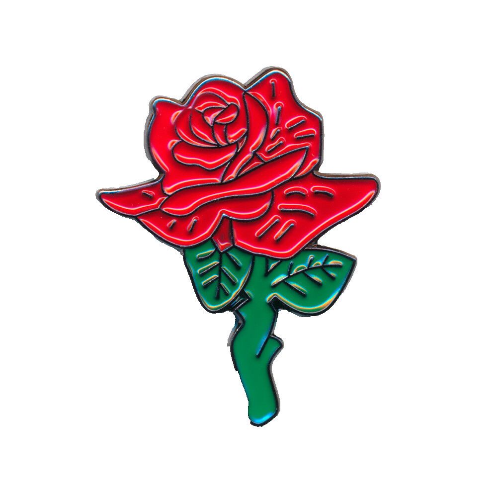 hegibaer Anstecknadel Rote Rose - Blume der Liebe Liebeserklärung Button Pin Anstecker 0667 (1-tlg), echt edel