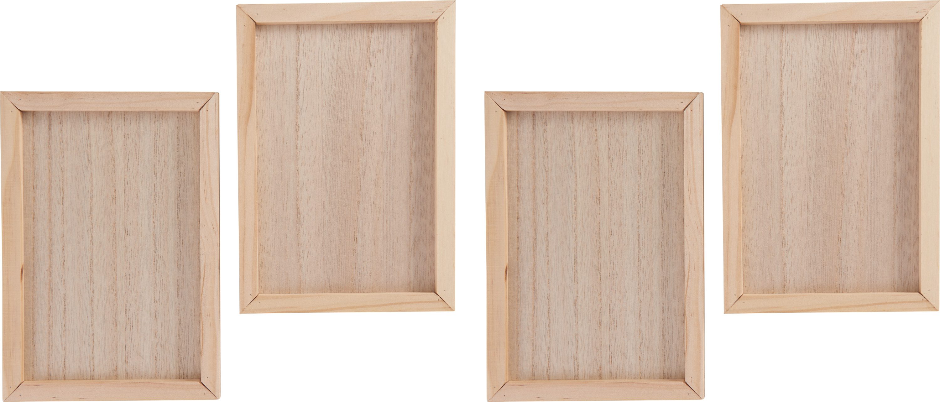 VBS Rahmen Holz-Rahmen, 4er-Set 20 cm x 14 cm