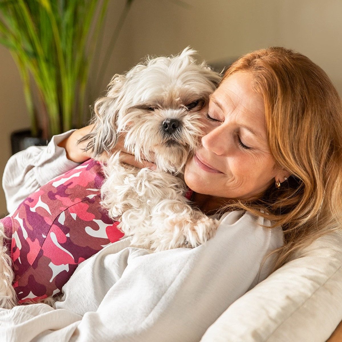 Suitical OP-Body Recovery Suit® Dog pink camouflage