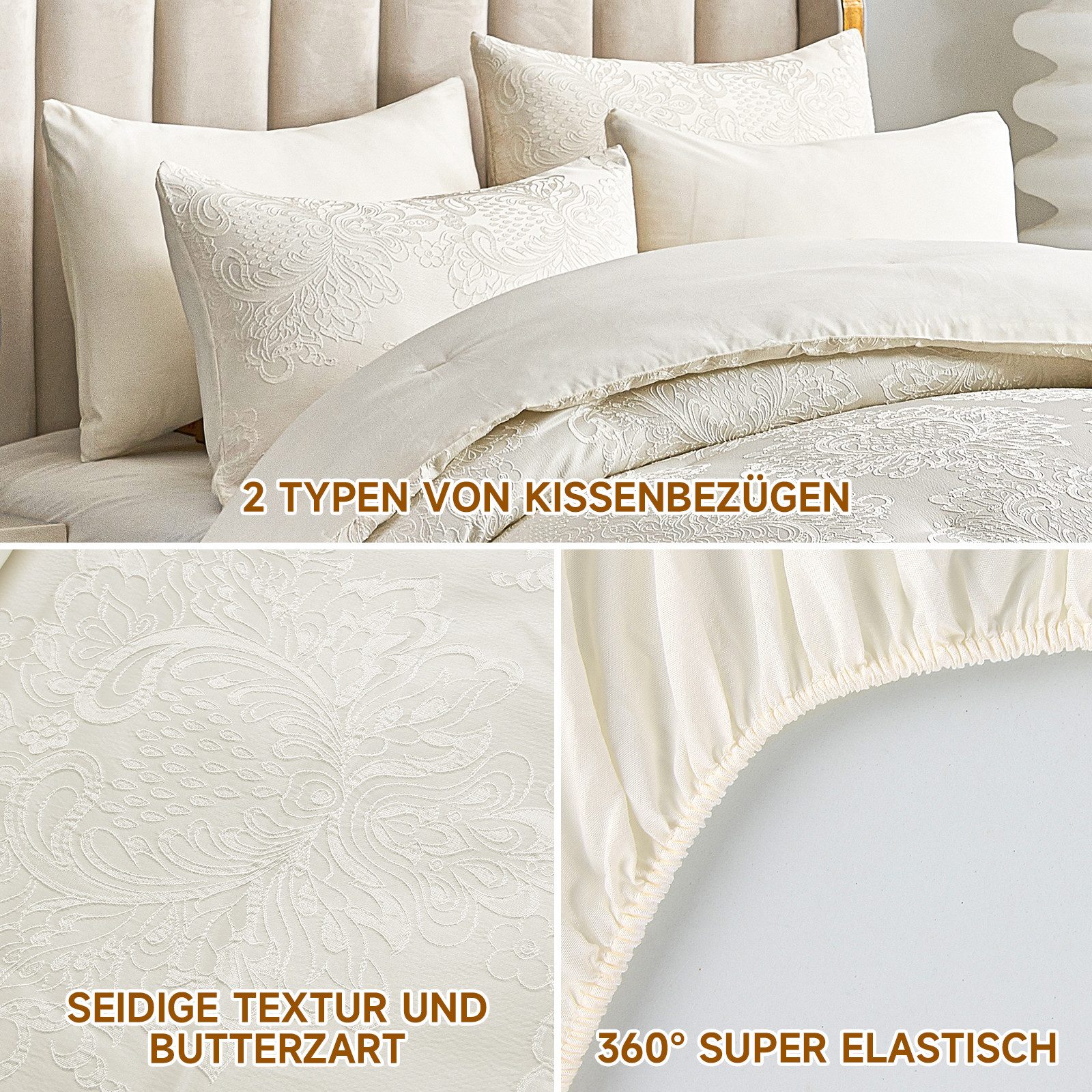 HOMELUX Bettwäsche 180x200 6teilig Steppdecke 220x240 günstig online kaufen