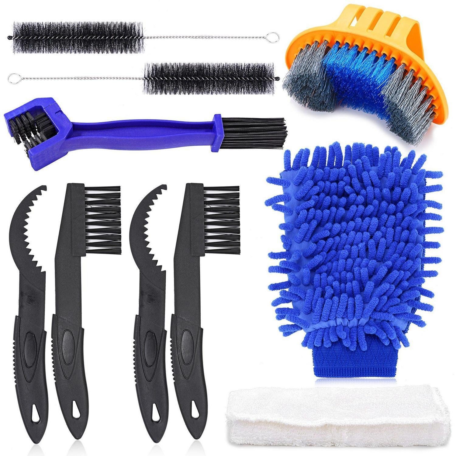 LuxusKollektion Reinigungsbürsten-Set Fahrrad Kettenreiniger Set 10-teilig, (1-tlg)