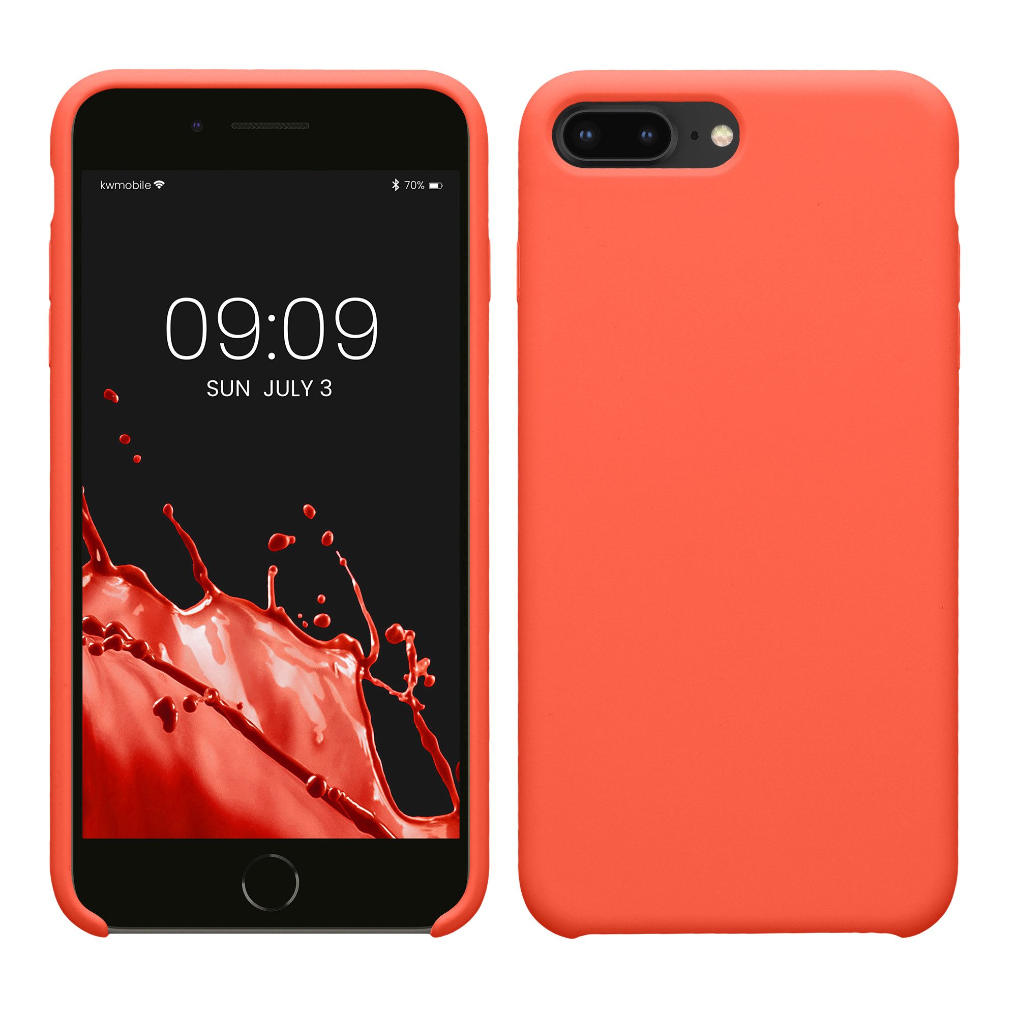 kwmobile Handyhülle Handyhülle für Apple iPhone 7 Plus / 8 Plus Hülle, Weiches Handy Silikon Case - Schutzhülle Cover
