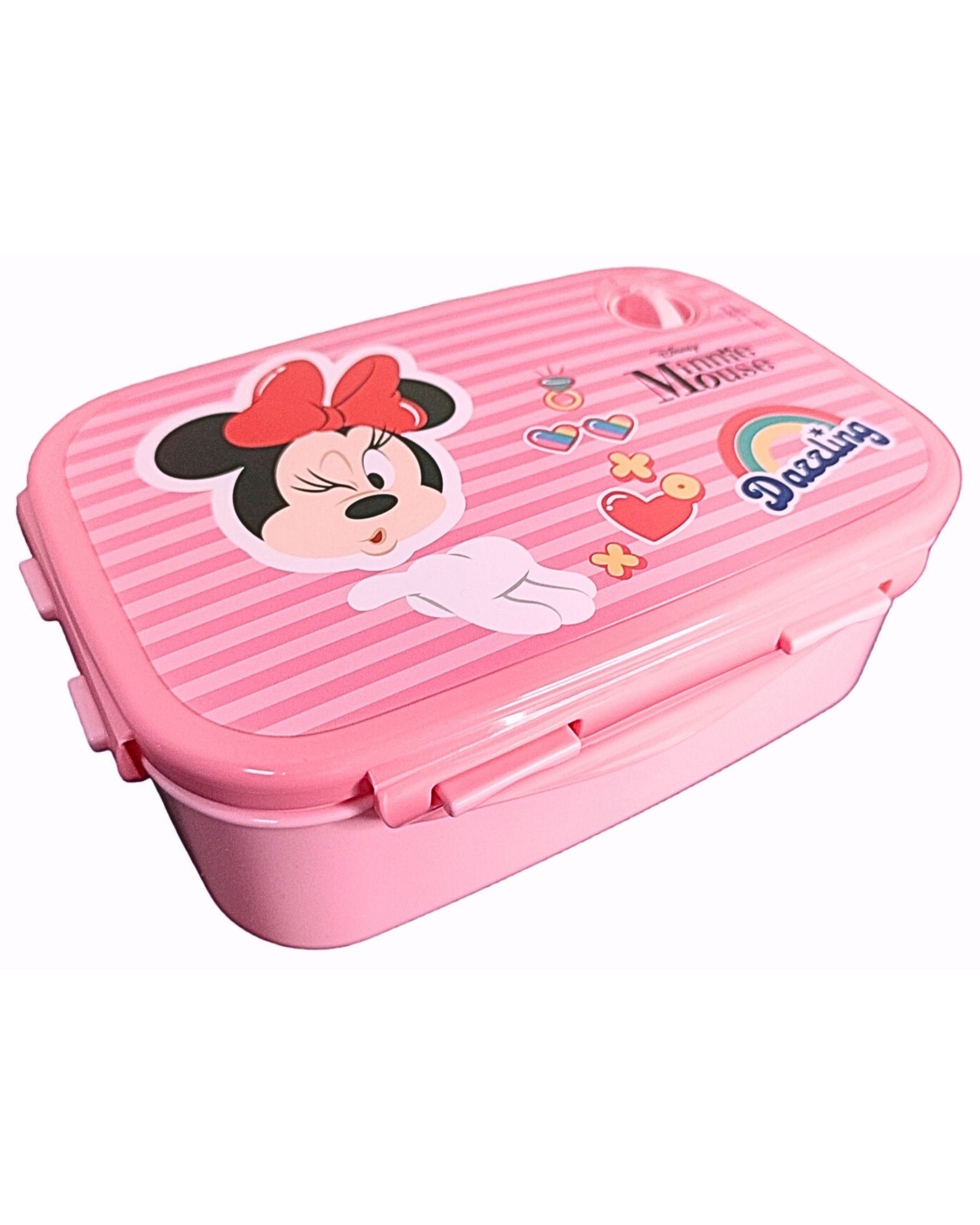 Disney Minnie Mouse Minnie Brotdose frei (2-tlg), + Alu Maus, Lunchbox Set Kunststoff, Trinkflasche Kinder BPA