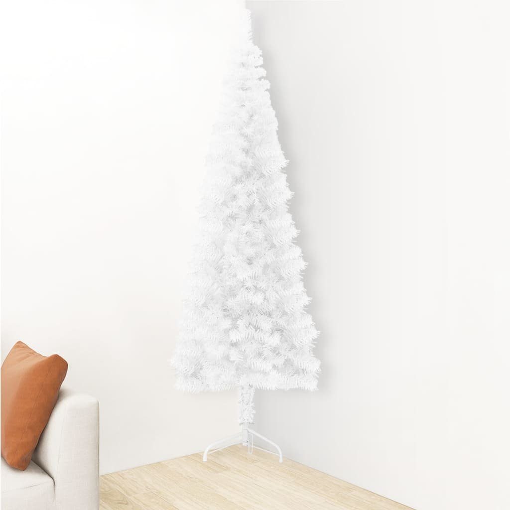 Weihnachtsbaum Ständer Schlank furnicato 150 Weiß Künstlicher Halb-Weihnachtsbaum mit Künstlicher cm