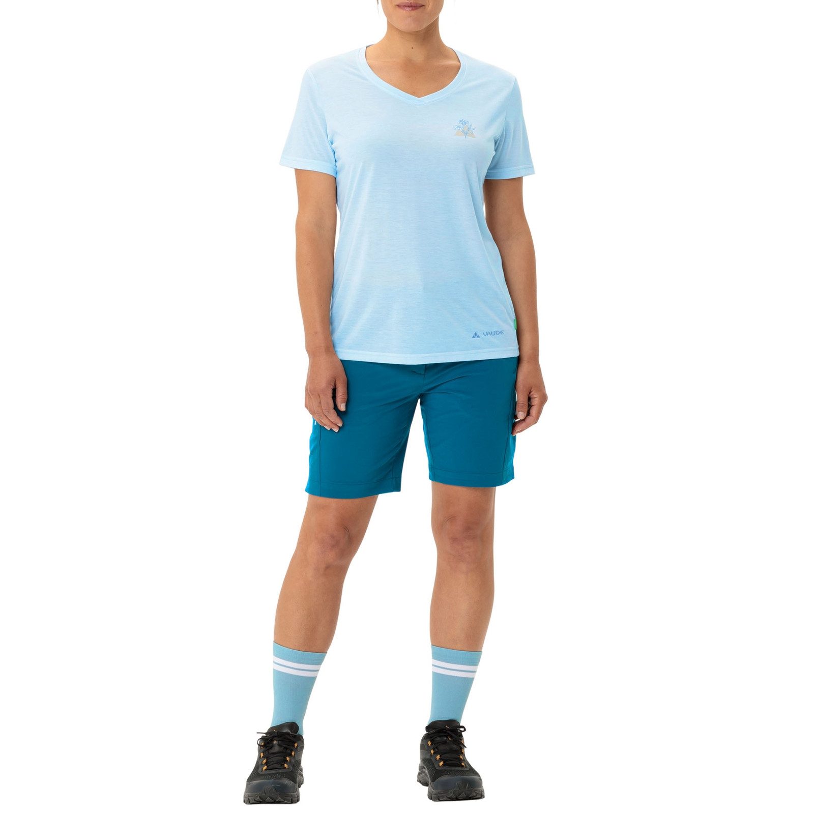 VAUDE Funktionsshirt Skomer Print T-Shirt III mit Blumen-Stickerei