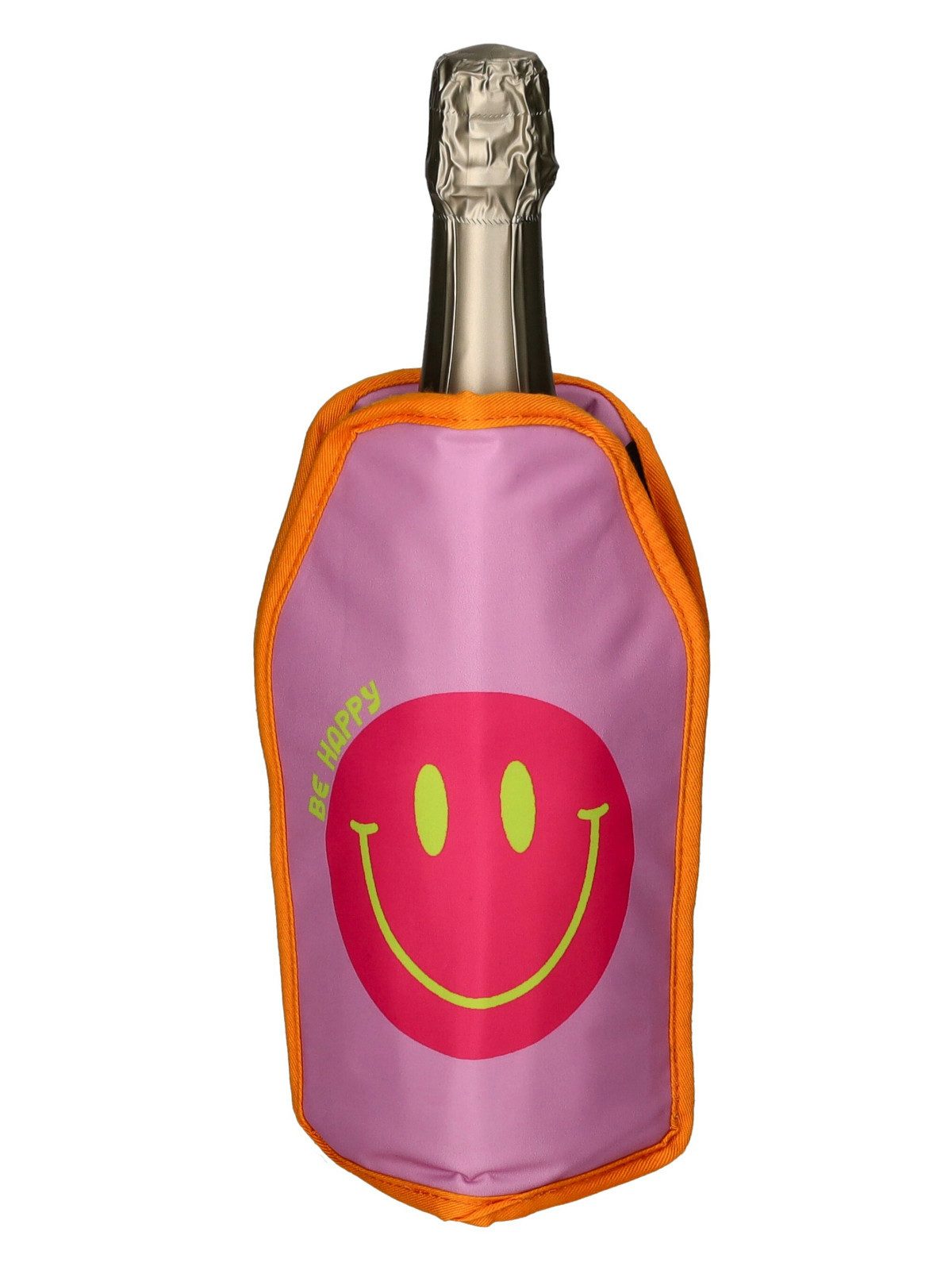 Giftcompany Weinkühler Froid Kühlmanschette Be happy rosa 23,5cm