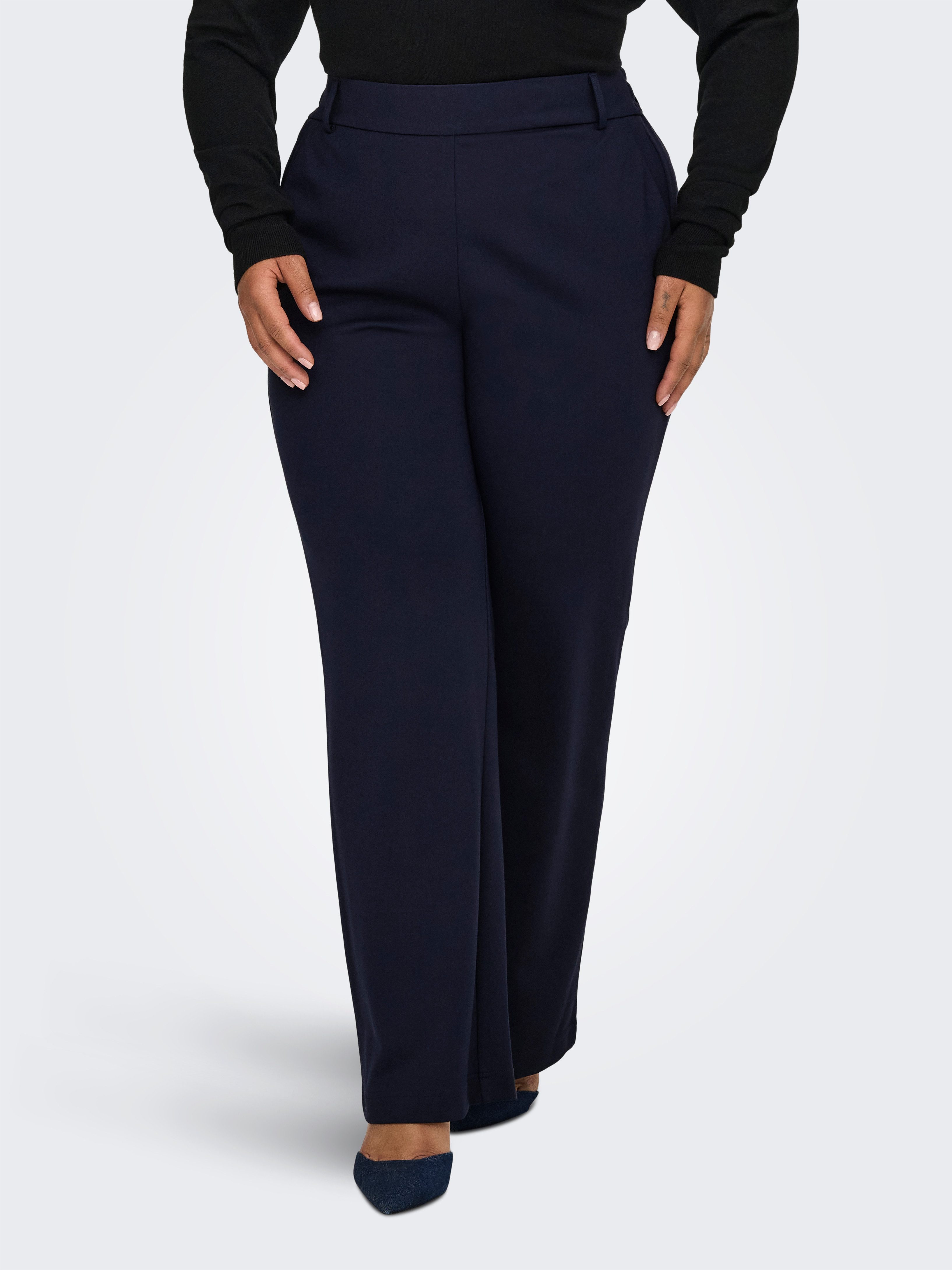 ONLY CARMAKOMA Anzughose CARGOLDTRASH LIFE MW STRAIGHT PANT NOOS Viskosemischung, Regular Waist