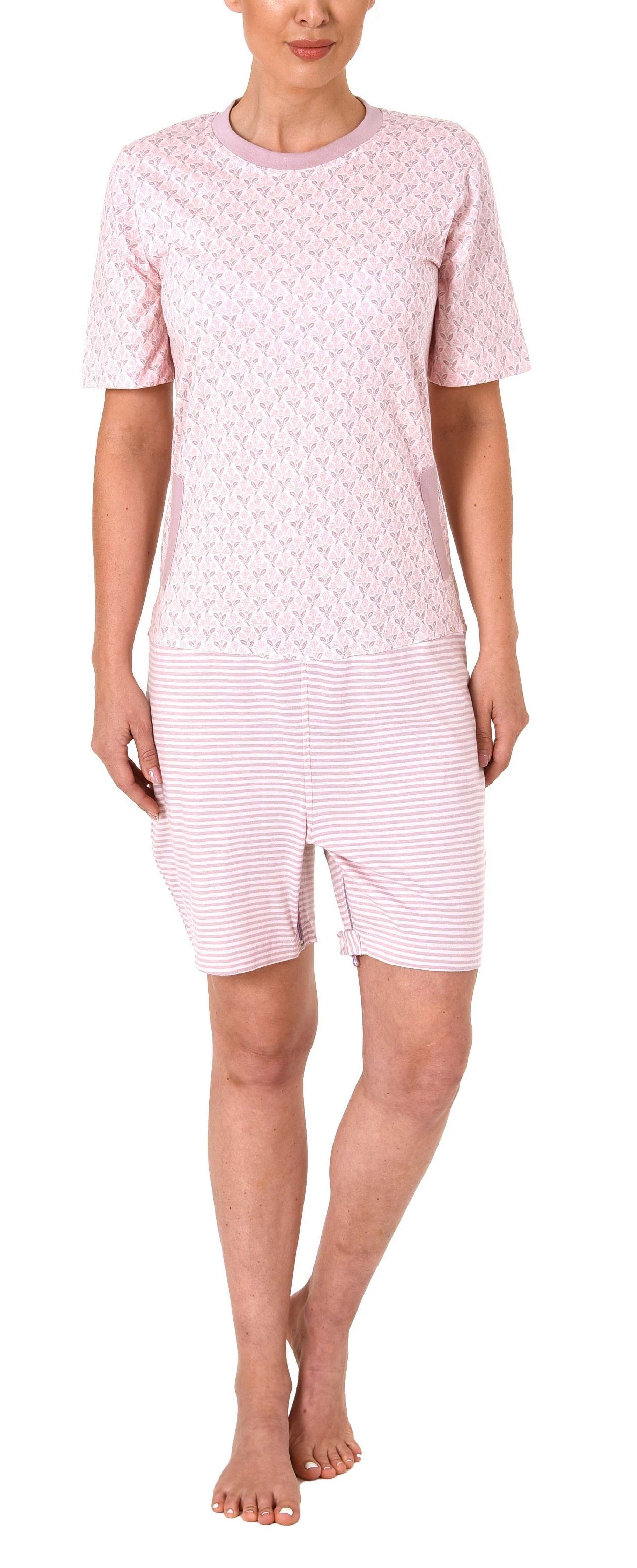 Pyjama Damen Pflegeoverall / Arm, mit Reißverschluss am Rücken und am Bein