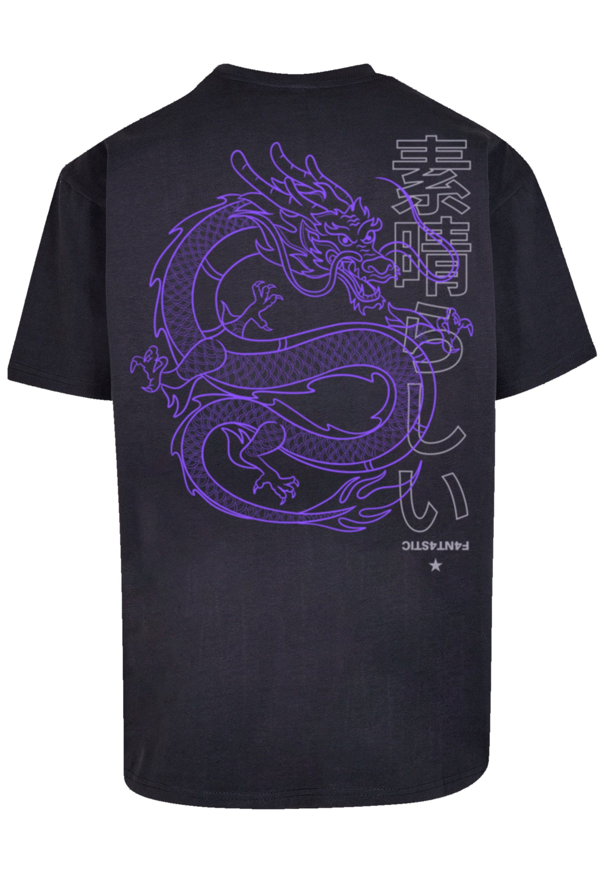 navy Dragon PLUS Print Japan Drache F4NT4STIC T-Shirt SIZE