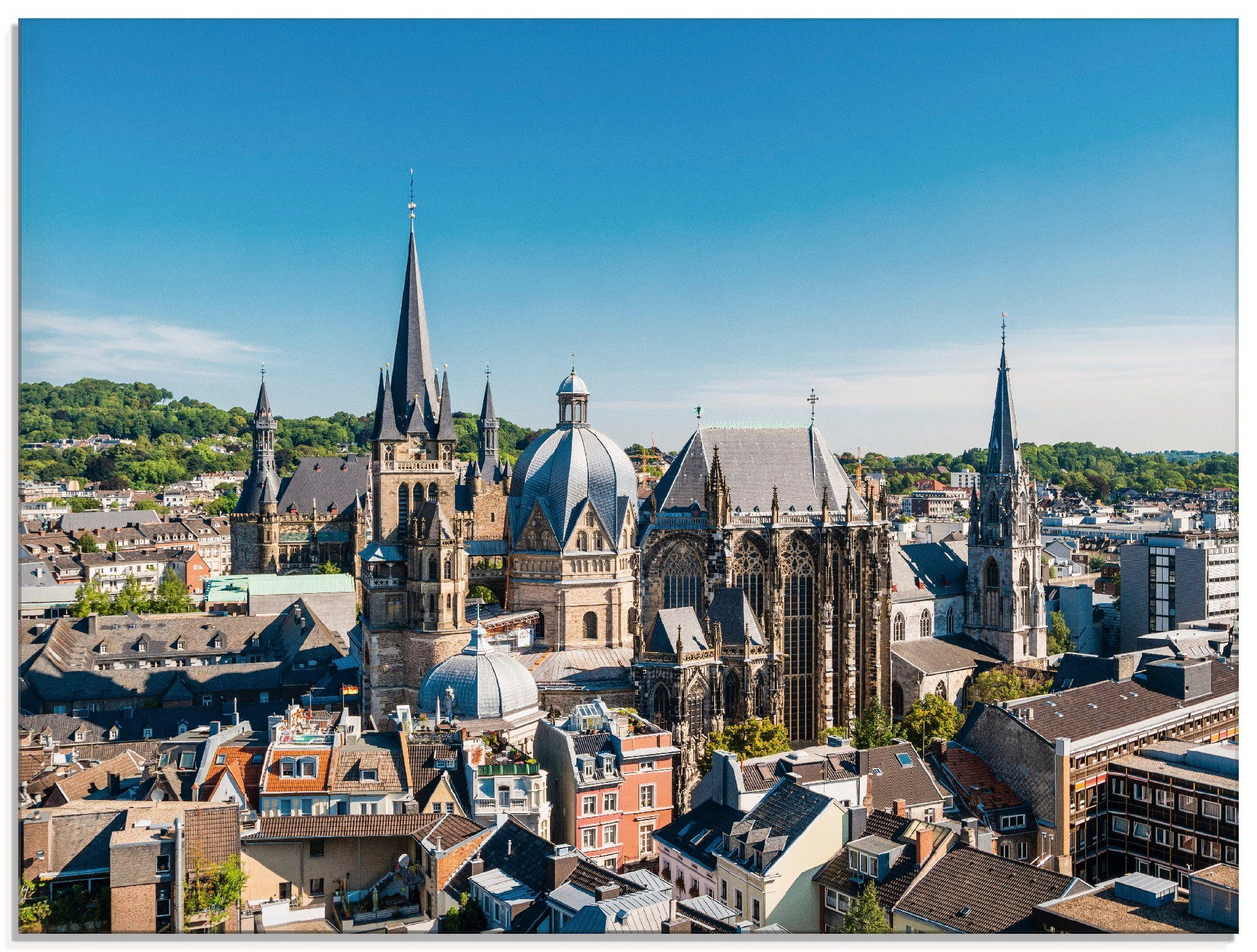 Artland Glasbild Aachen Panorama III, Deutschland (1 St), in verschiedenen Größen | Bilder