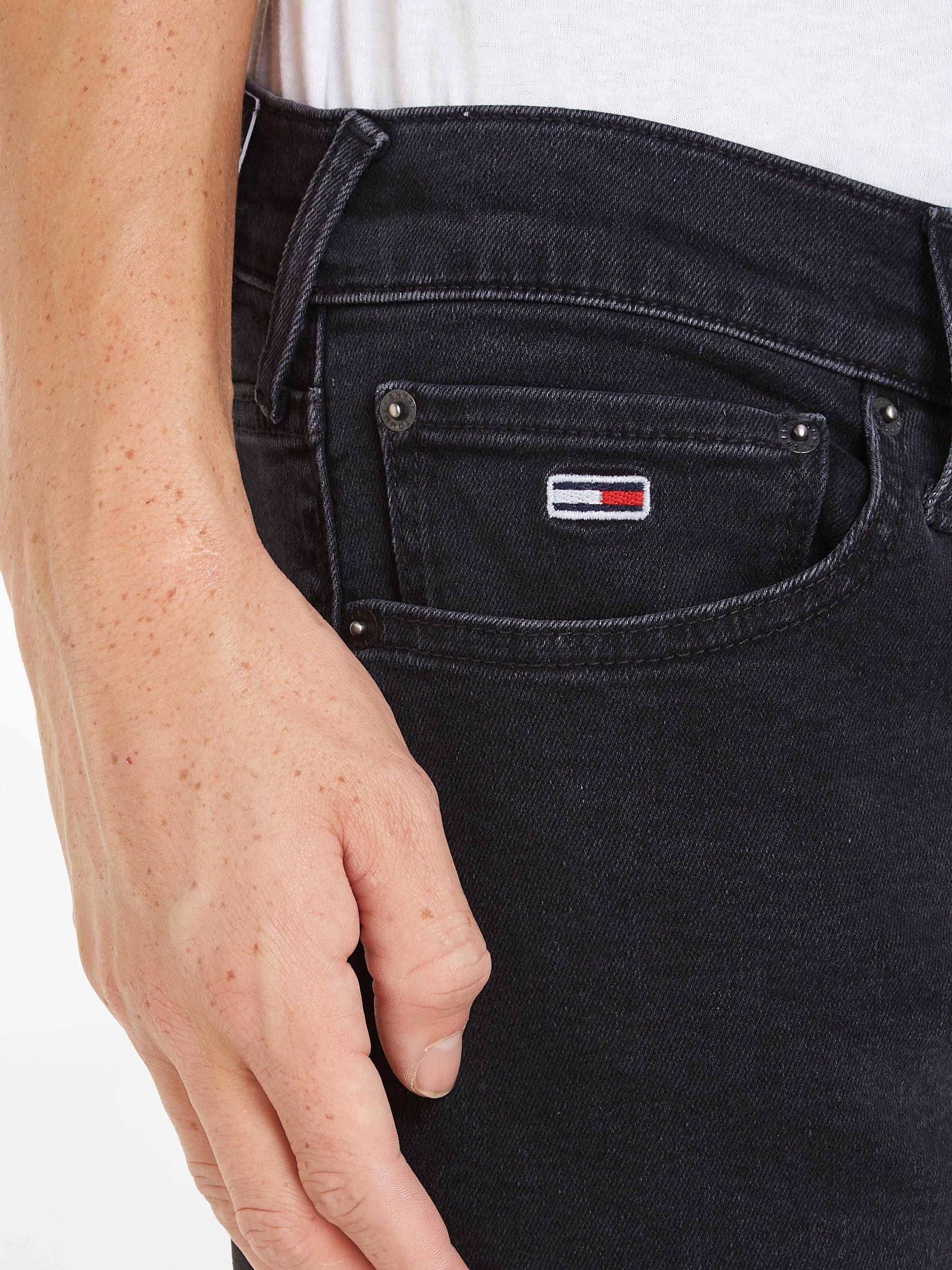 Slim-fit-Jeans Jeans Black Denim 5-Pocket-Style SCANTON Tommy Y im