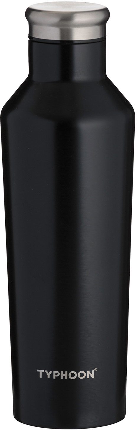 Isolierflasche PURE COLOUR 0,5 Edelstahl schwarz Typhoon I, doppelwandig-isoliert, Trendfarbe, in Liter